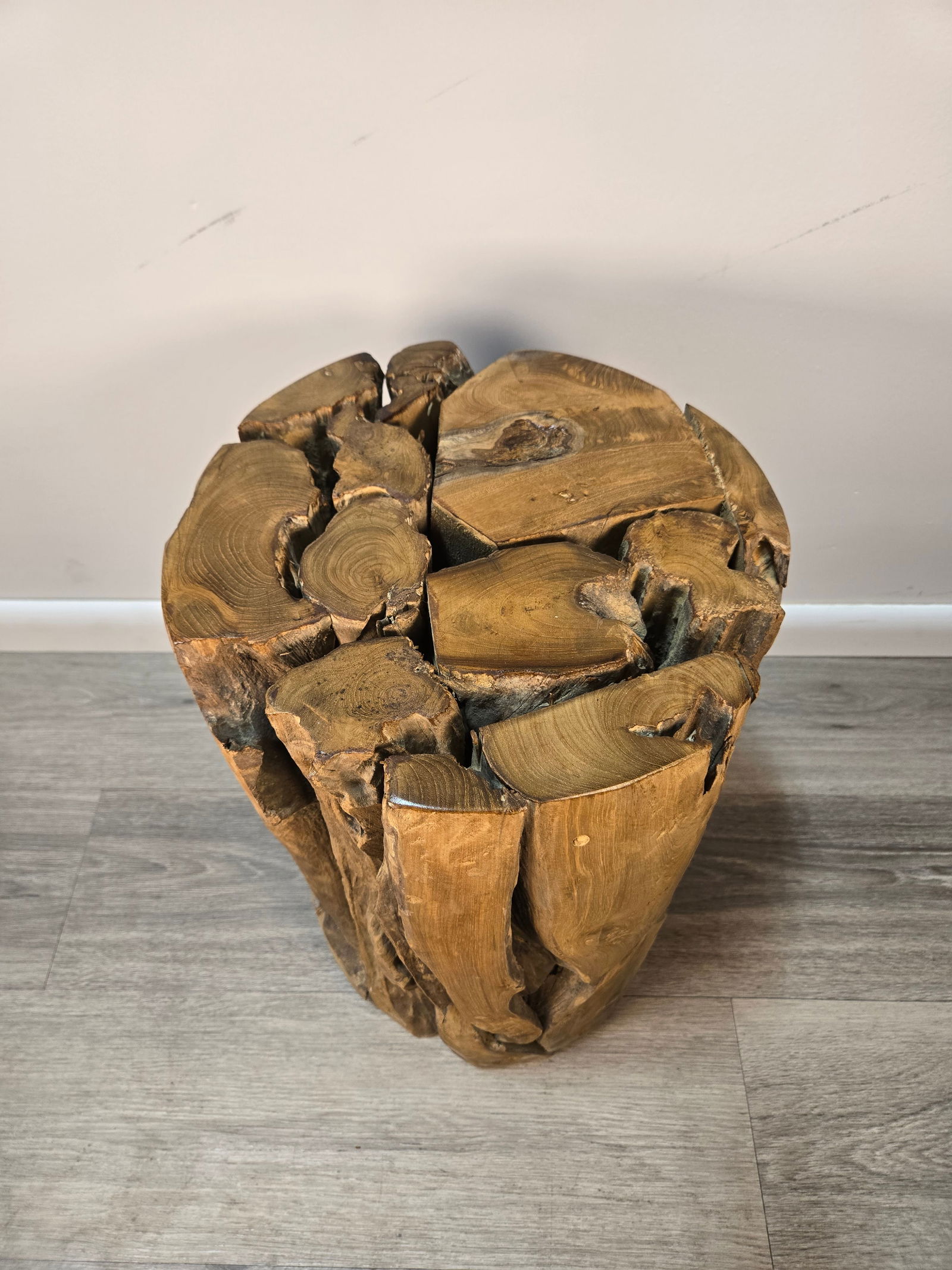 Teak Wood Stool / Side Table - 3