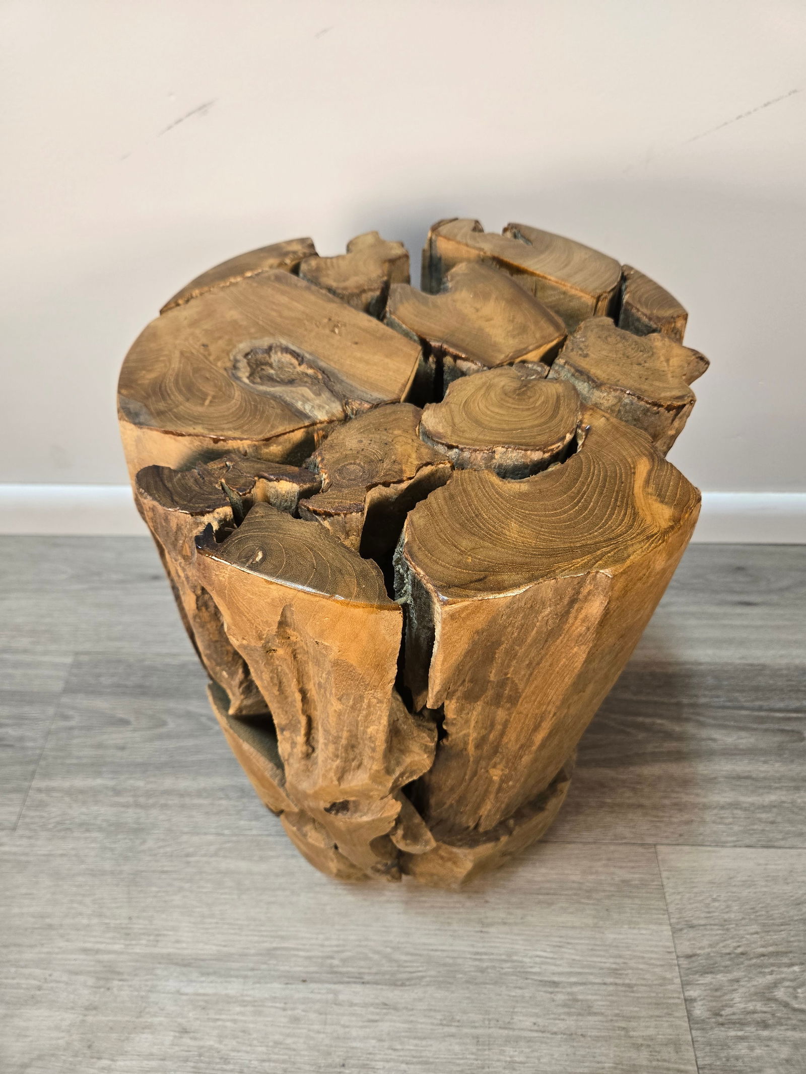 Teak Wood Stool / Side Table - 5