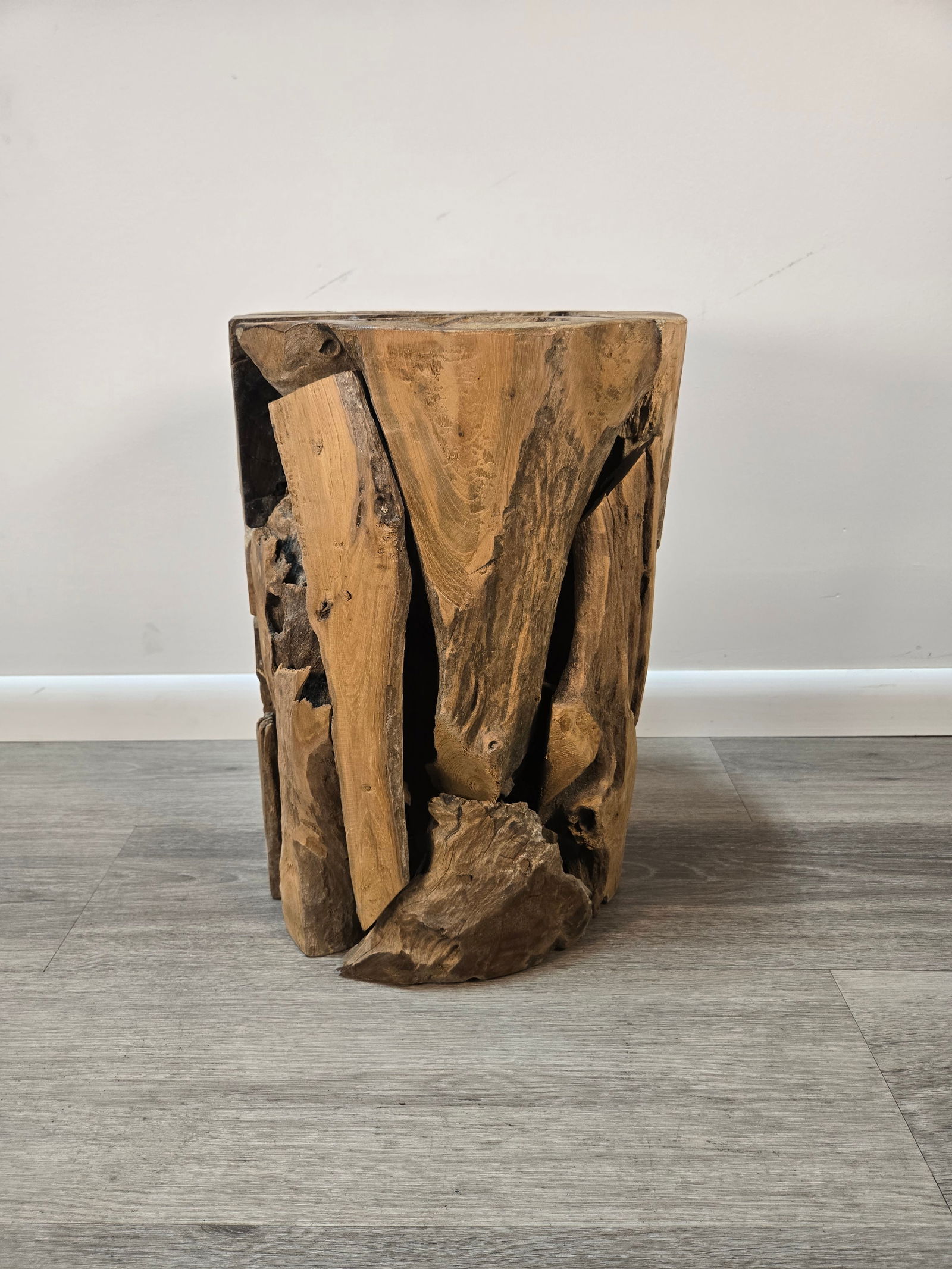 Teak Wood Stool / Side Table: Teak Wood Side Table / StoolHand-crafted from 100% natural, sustainably harvested Indonesian teak wood.Perfect as a stool, side table, or accent table. This table can easily support 100+ lbs of