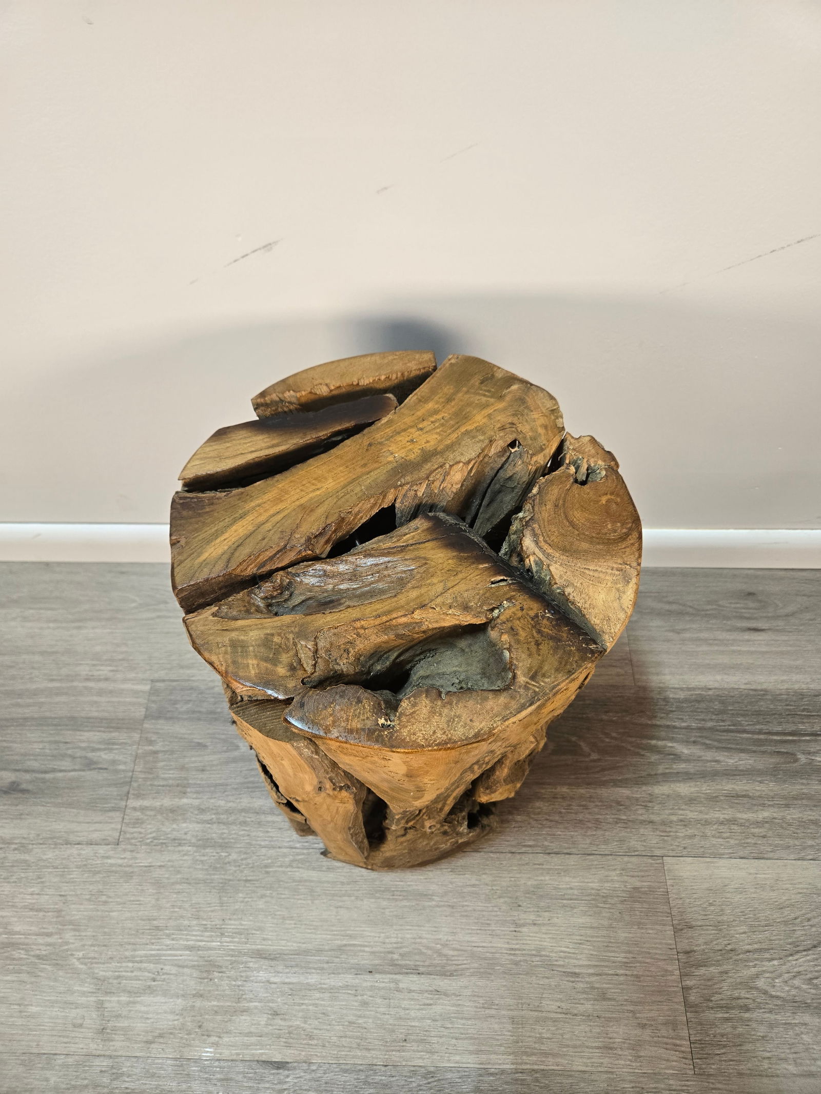 Teak Wood Stool / Side Table - 2