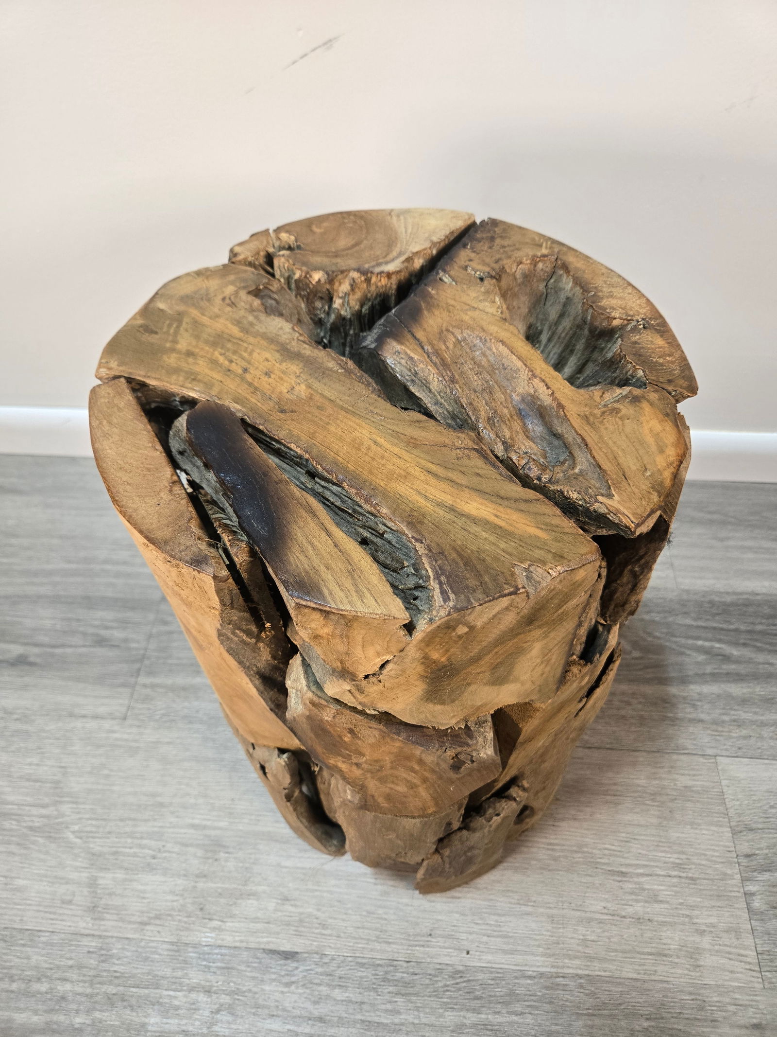 Teak Wood Stool / Side Table - 5