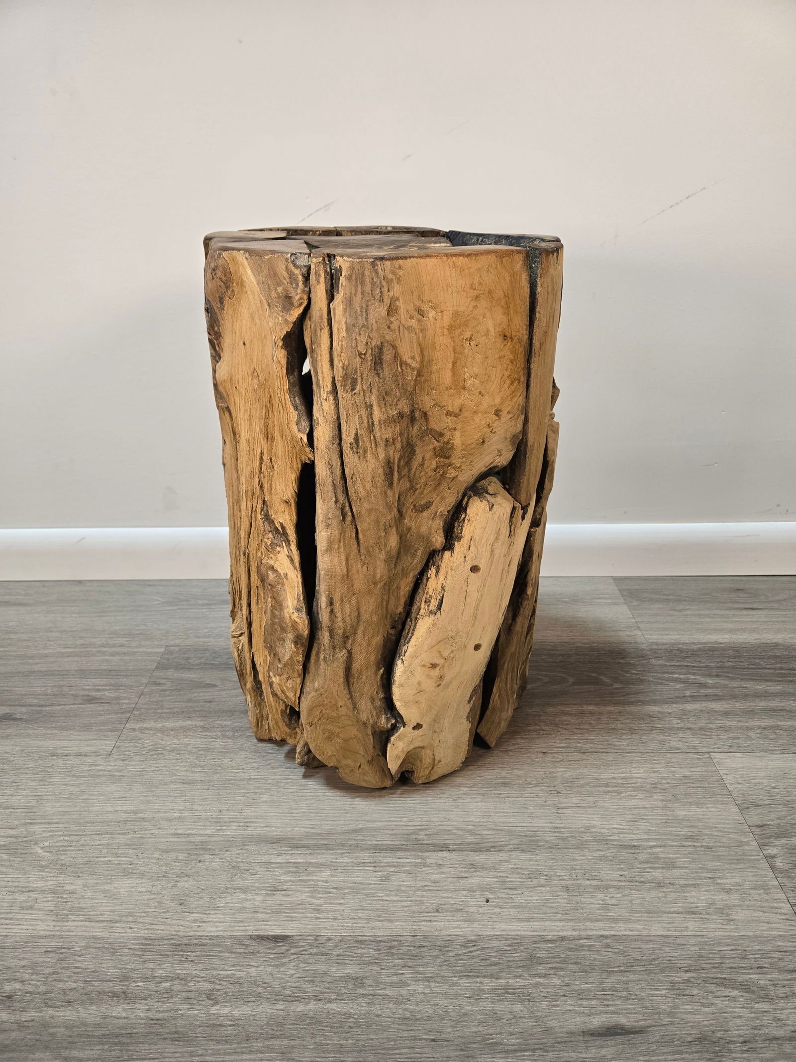 Teak Wood Stool / Side Table: Teak Wood Side Table / StoolHand-crafted from 100% natural, sustainably harvested Indonesian teak wood.Perfect as a stool, side table, or accent table. This table can easily support 100+ lbs of