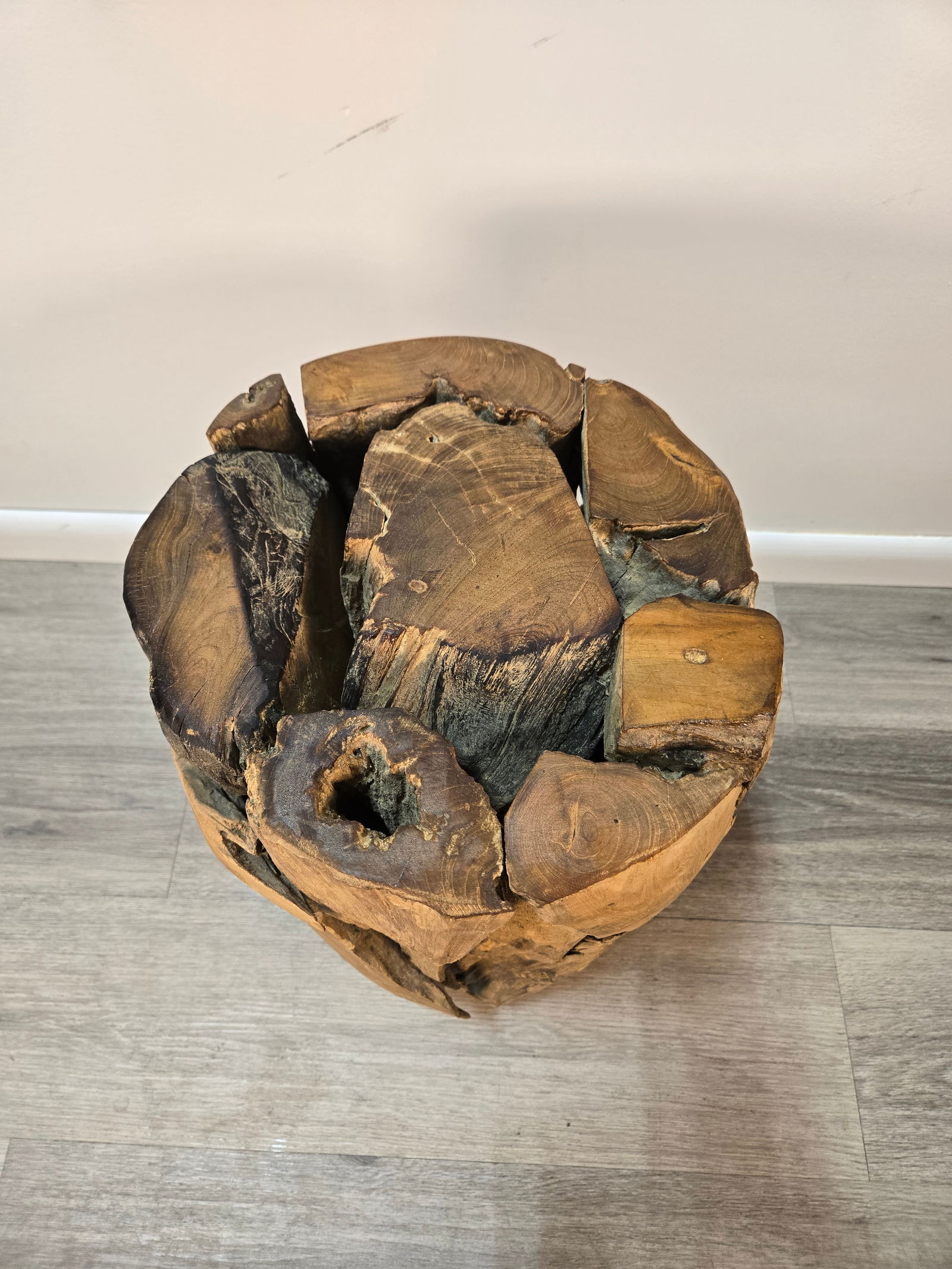 Teak Wood Stool / Side Table - 4