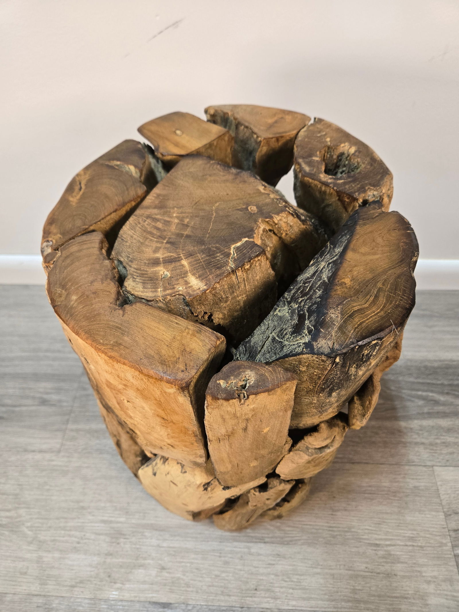 Teak Wood Stool / Side Table - 6