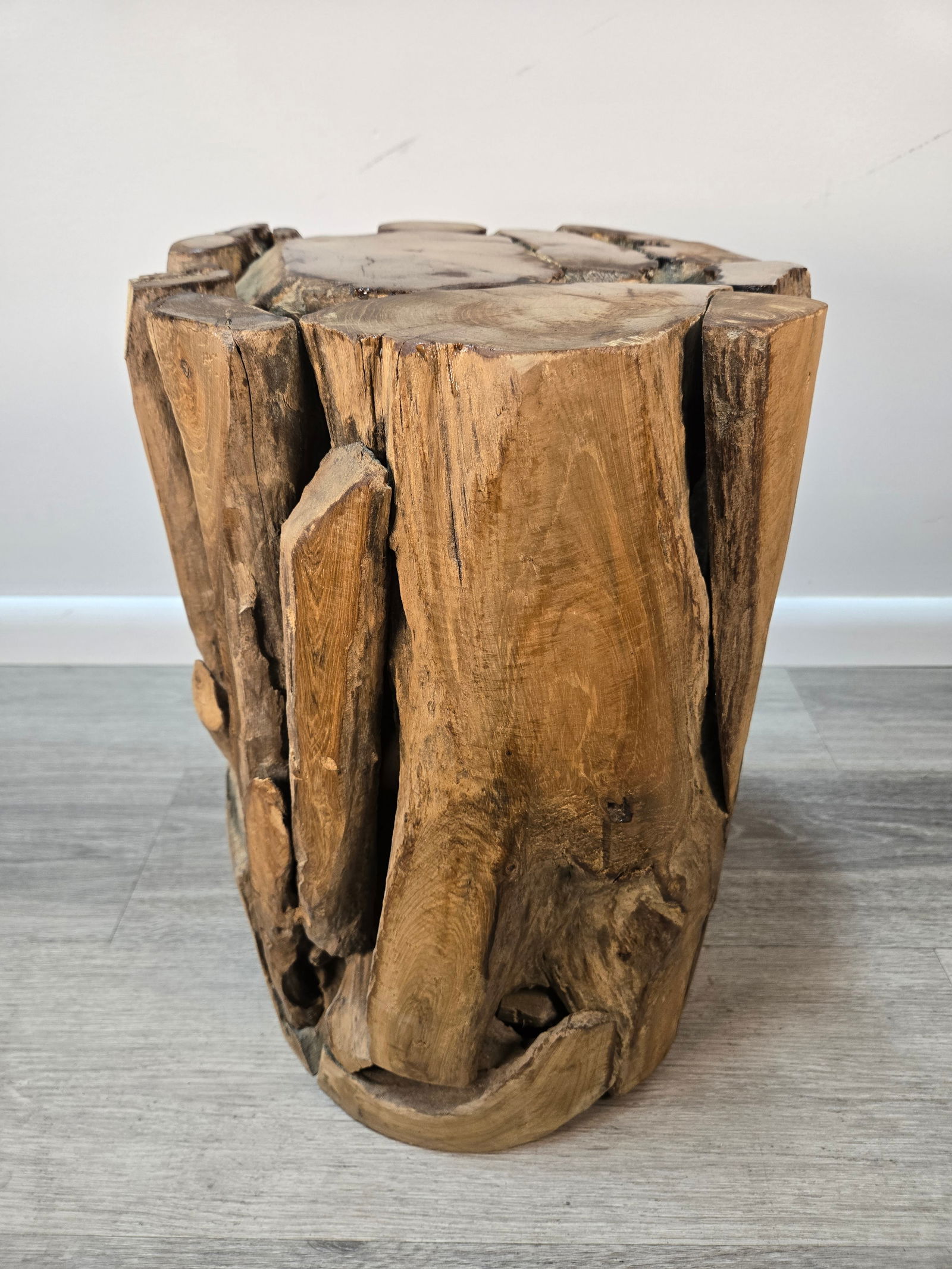 Teak Wood Stool / Side Table - 5
