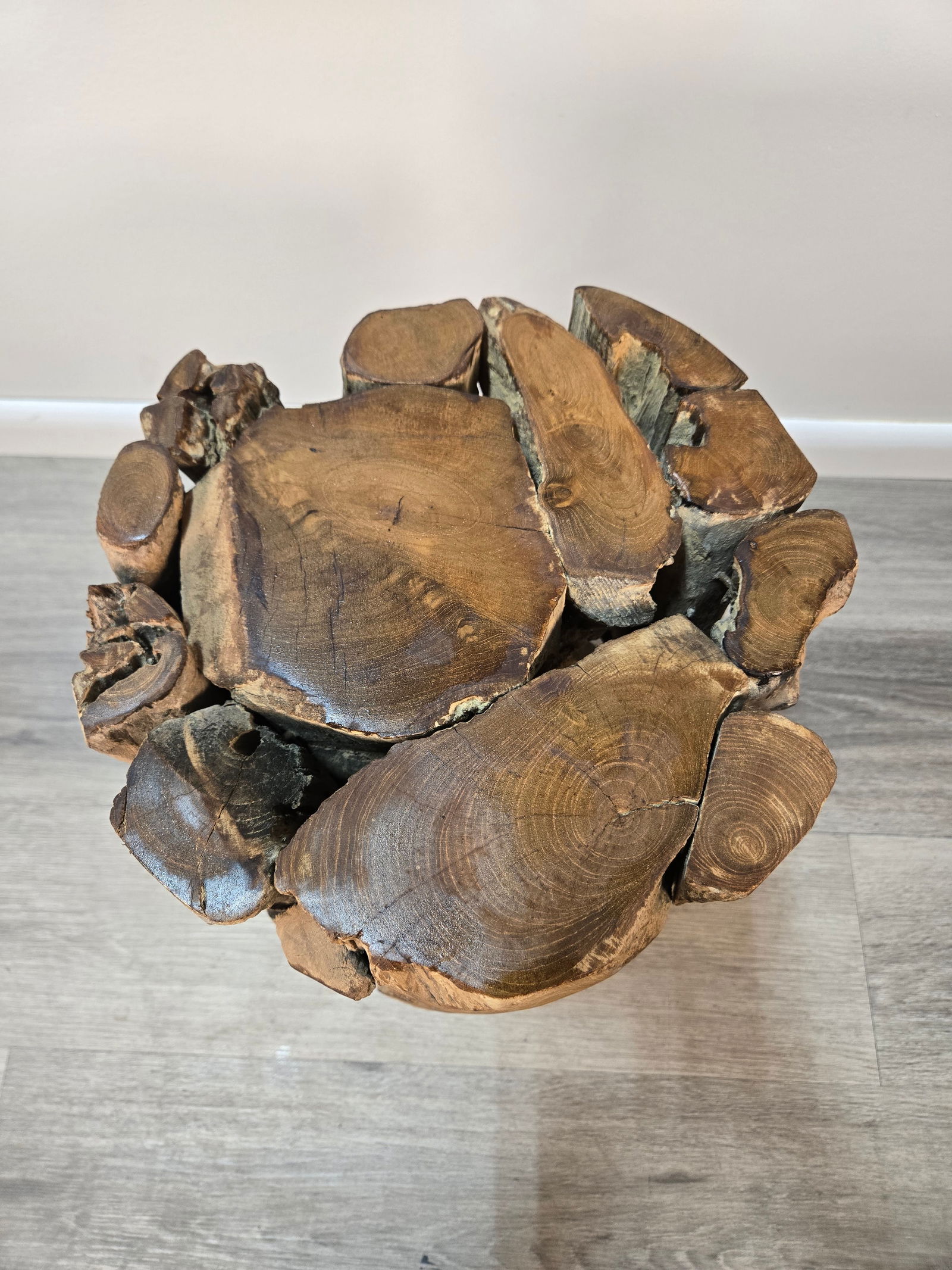 Teak Wood Stool / Side Table - 6