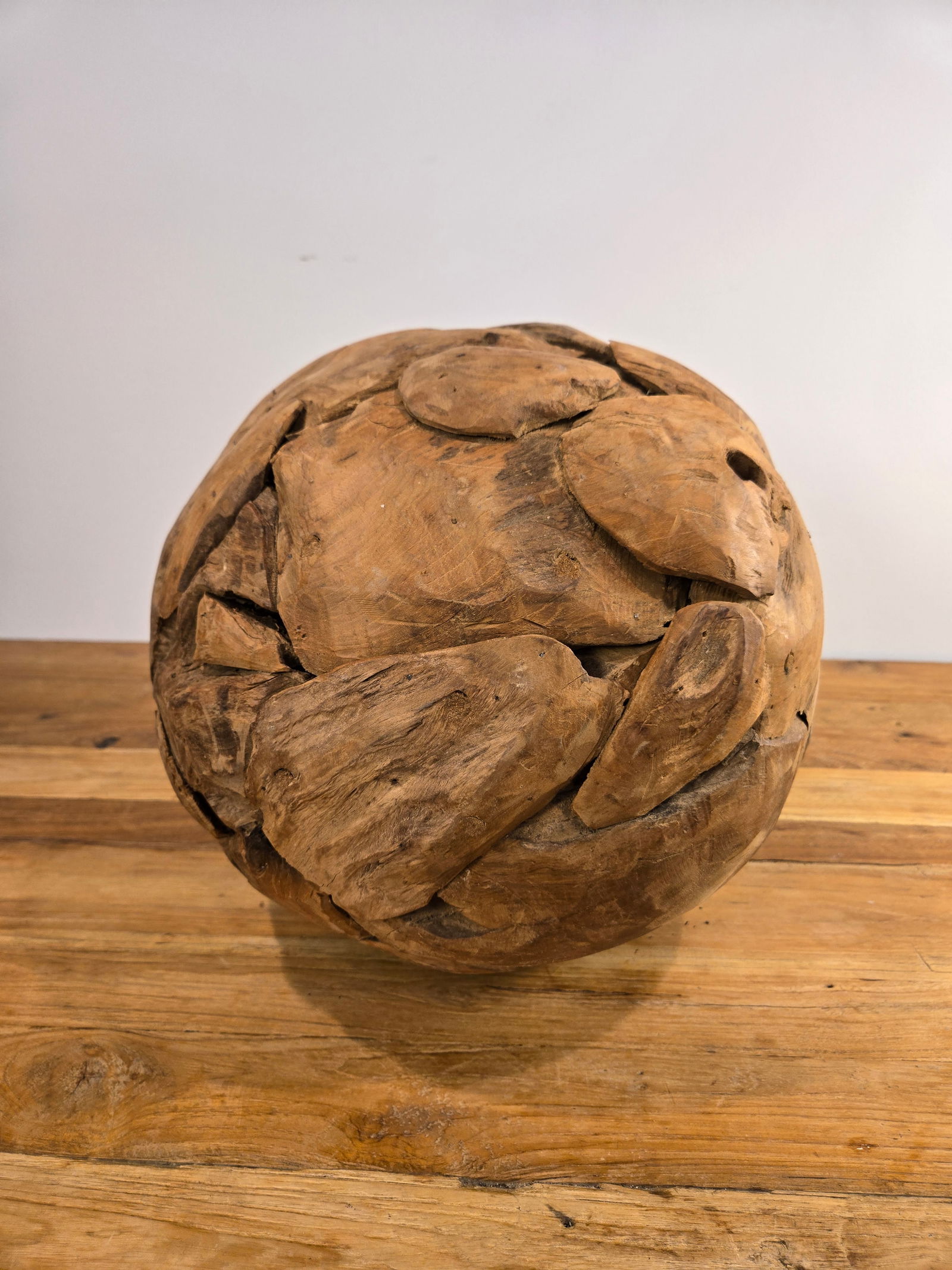 Medium Teak Wood Ball - 3