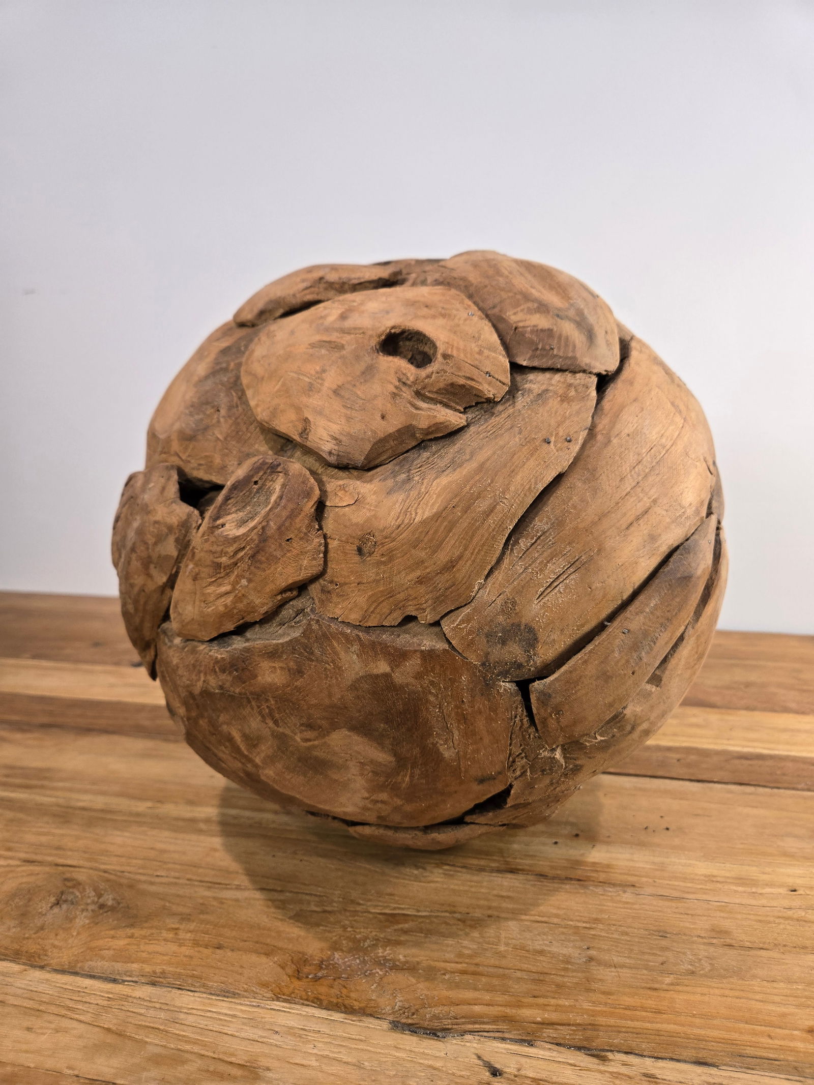 Medium Teak Wood Ball - 4
