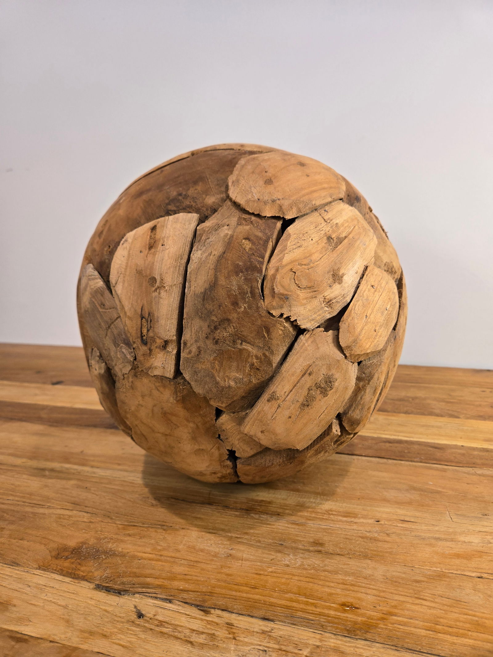 Medium Teak Wood Ball - 3