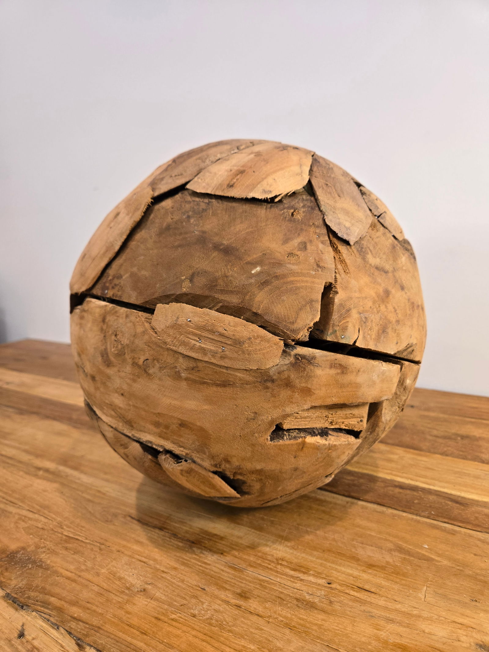 Medium Teak Wood Ball - 6