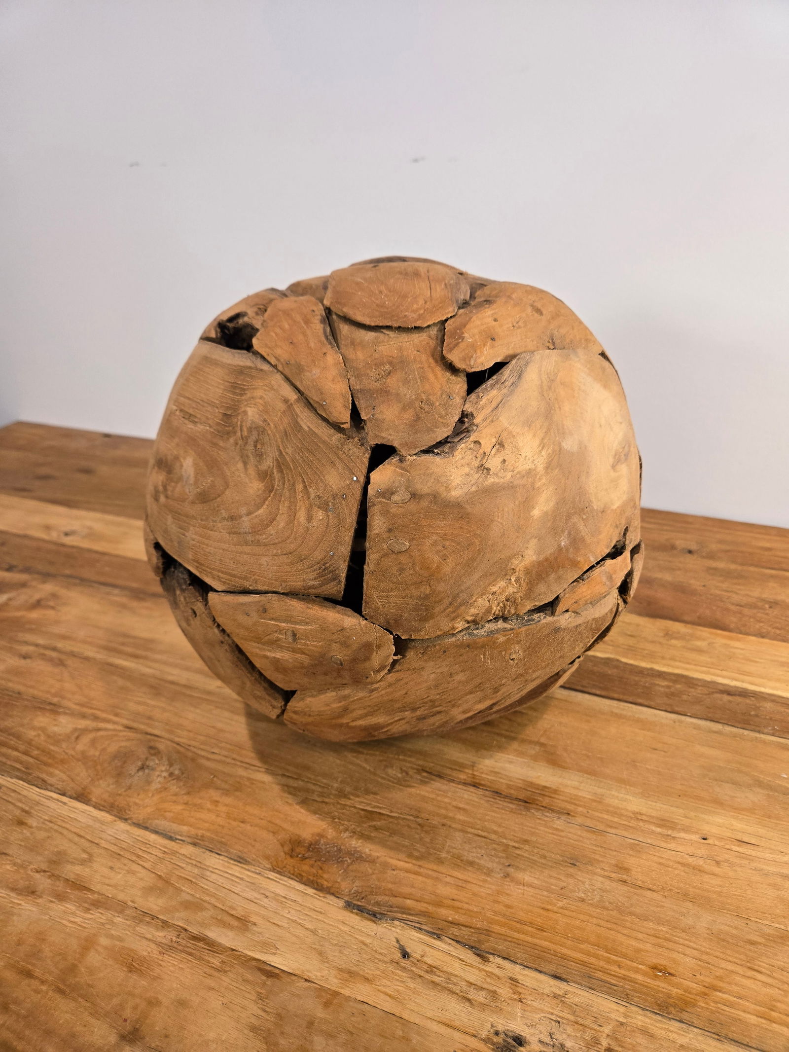 Medium Teak Wood Ball - 3