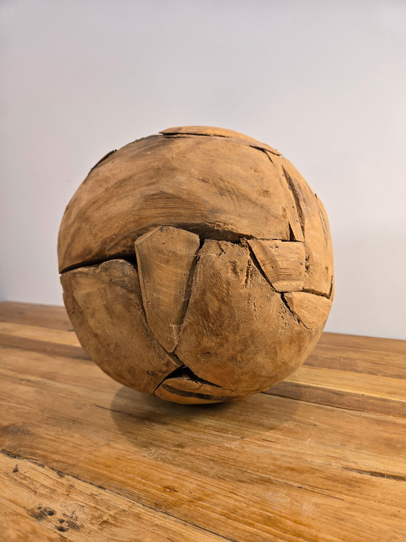 Medium Teak Wood Ball - 4