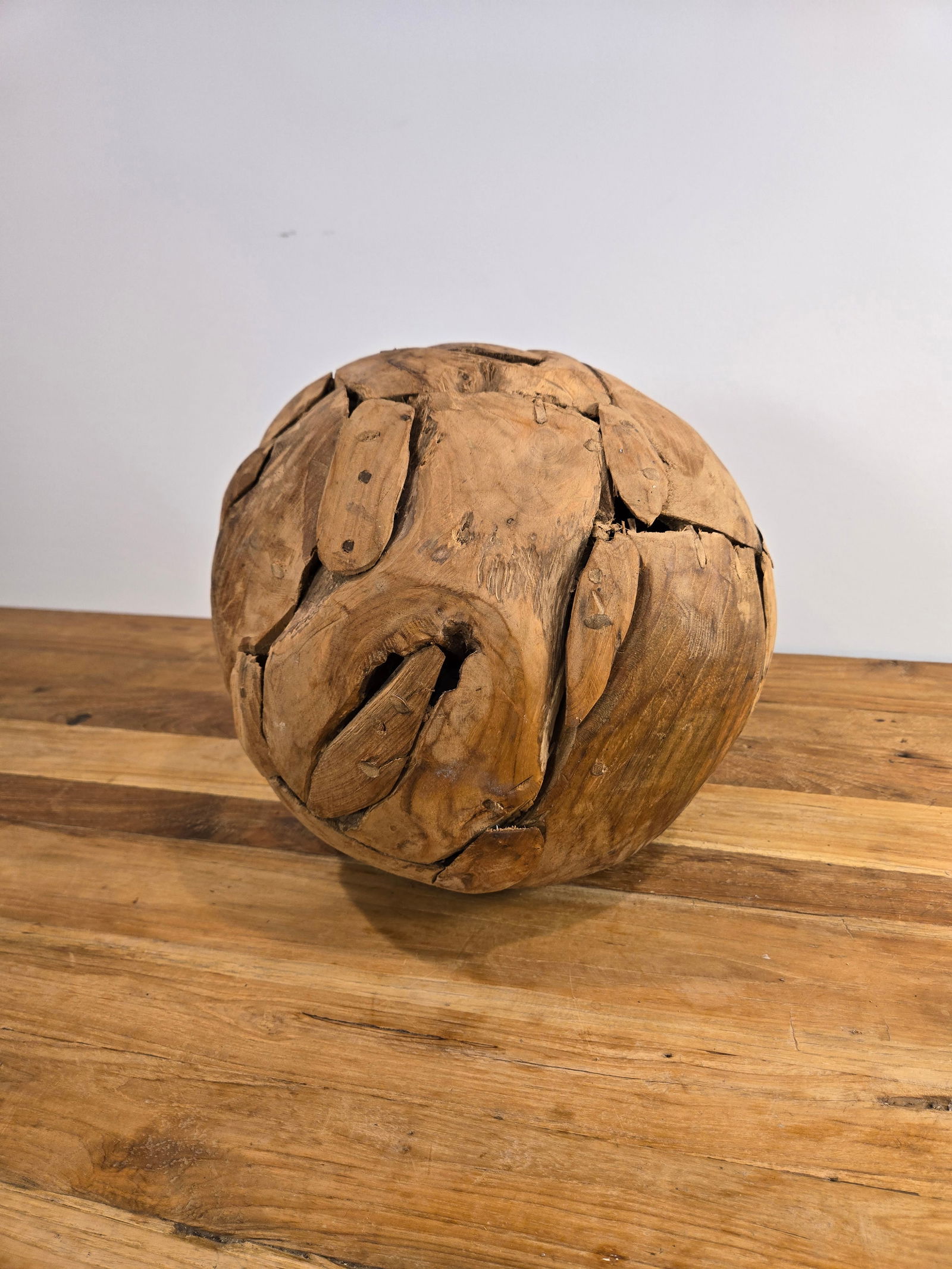 Medium Teak Wood Ball - 3