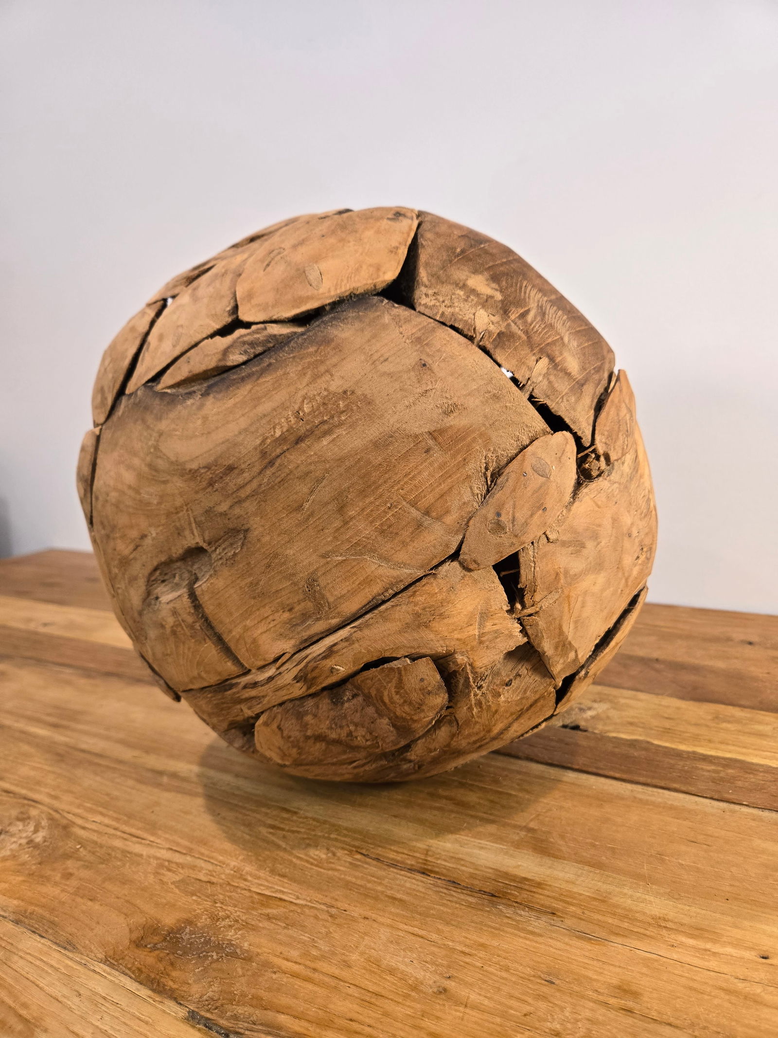 Medium Teak Wood Ball - 6
