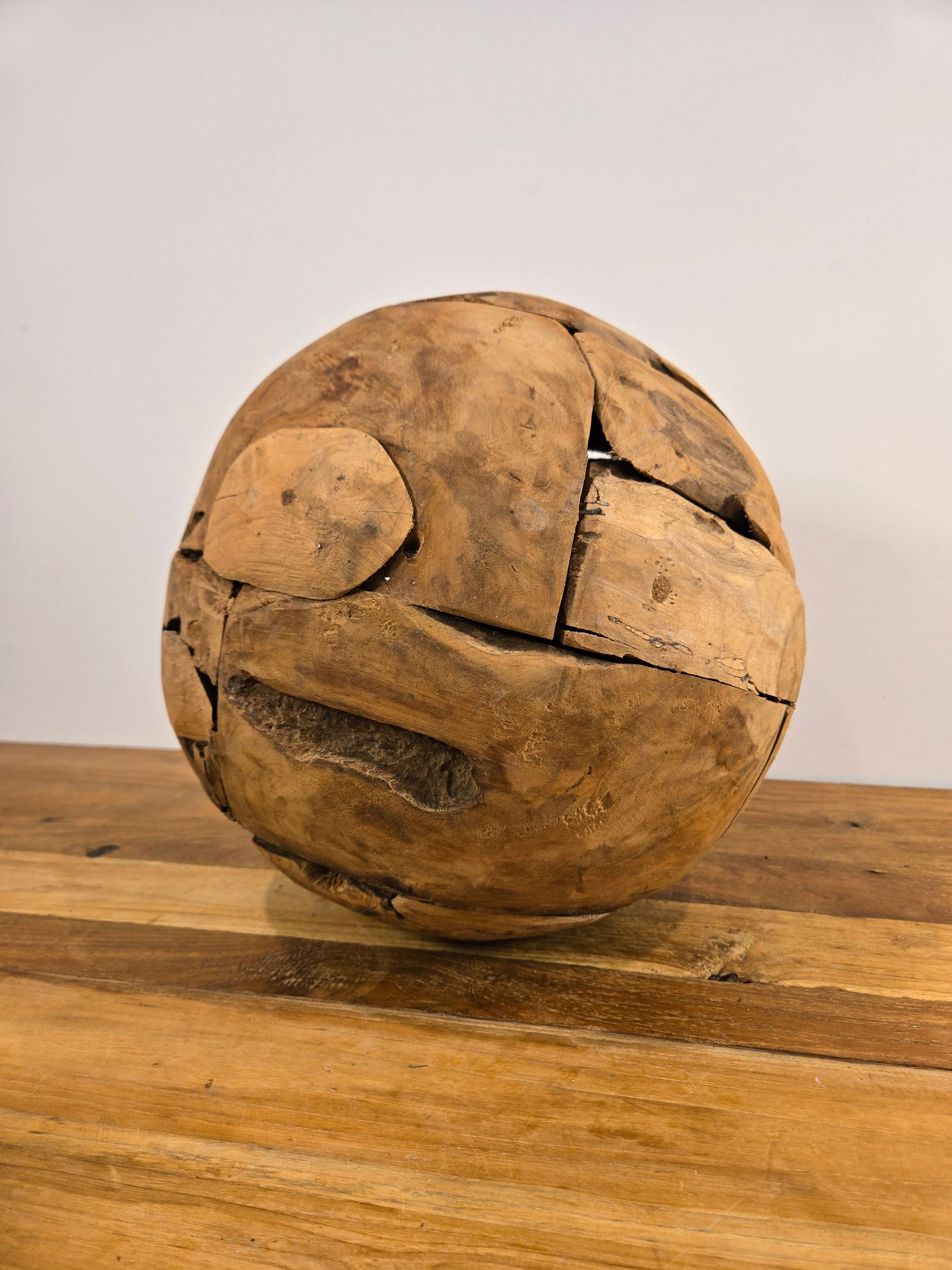 Medium Teak Wood Ball - 6