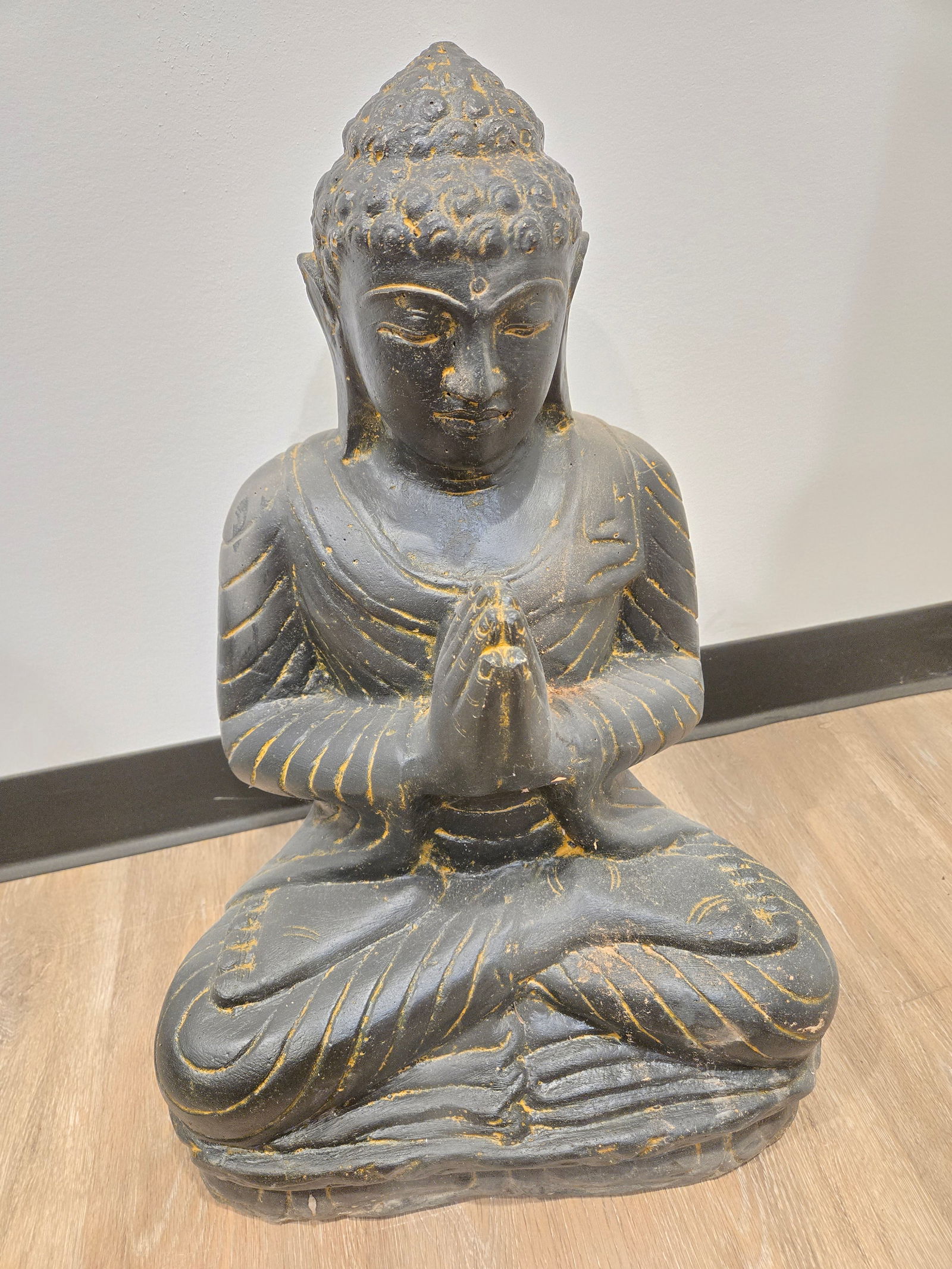 Casted Lava Stone Buddha - 3