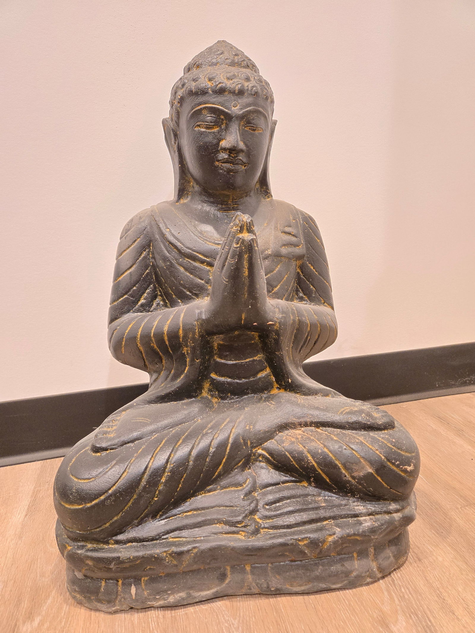 Casted Lava Stone Buddha - 4