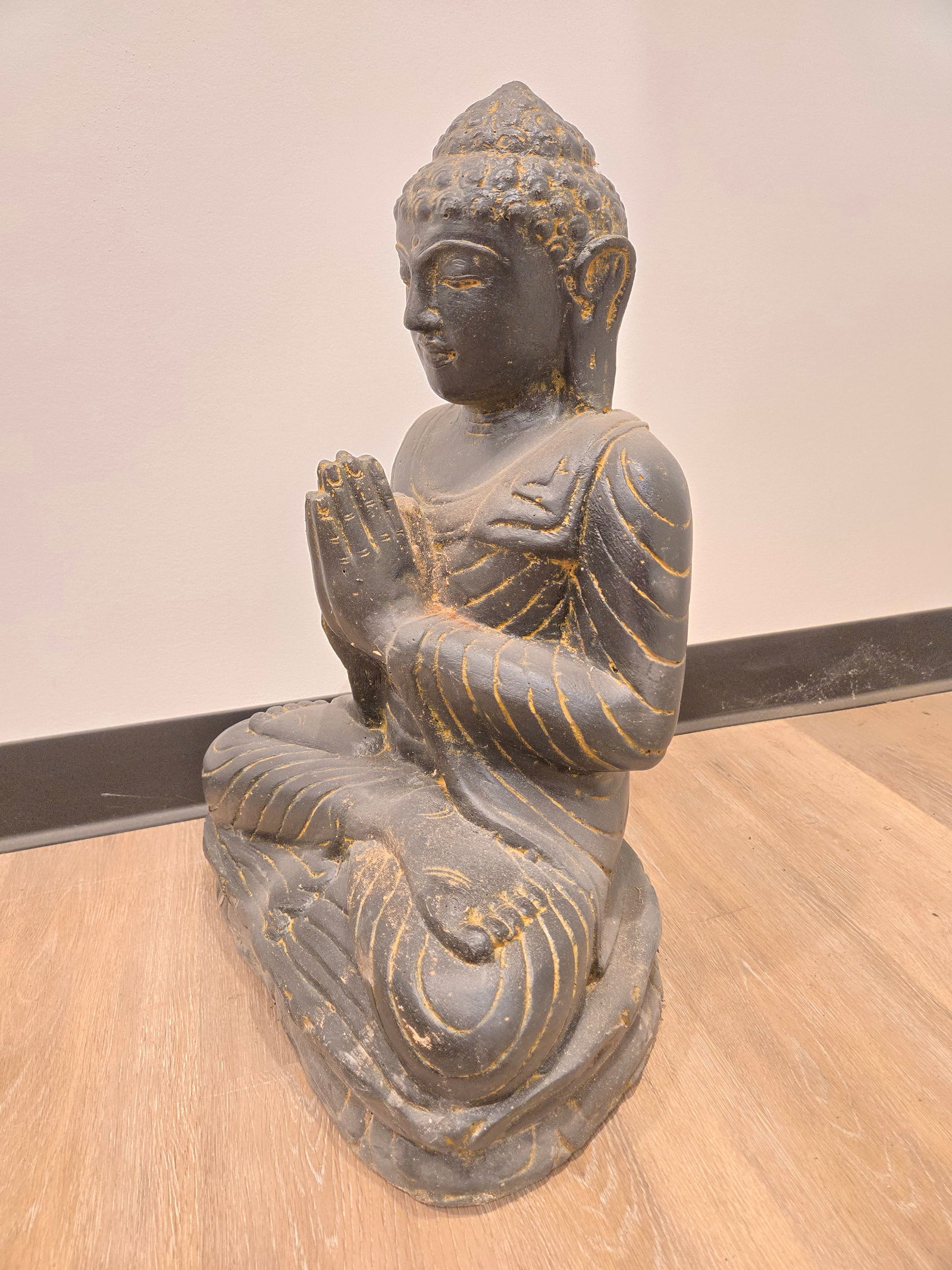 Casted Lava Stone Buddha - 5