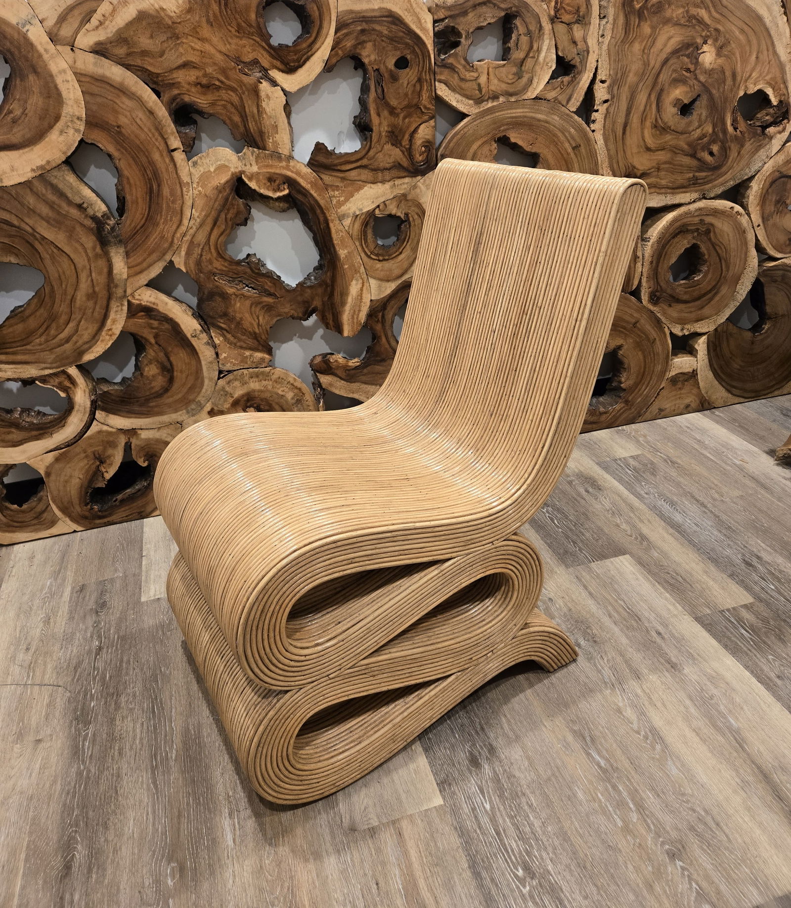 Natural Rattan Snake Chair: Natural Rattan Snake Chair100% Natural, Handmade in Java, Indonesia.Chair is brand new in perfect condition and will look exactly the same as the chair in the photos.Approximate Chair Dimensions:H: