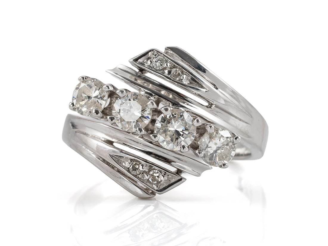 Diamond ring in 14k white gold (585) (1 of 6)