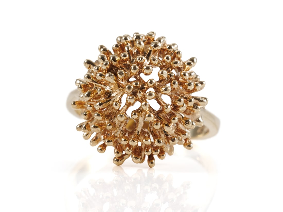 Elegant 14k yellow gold ring (1 of 4)