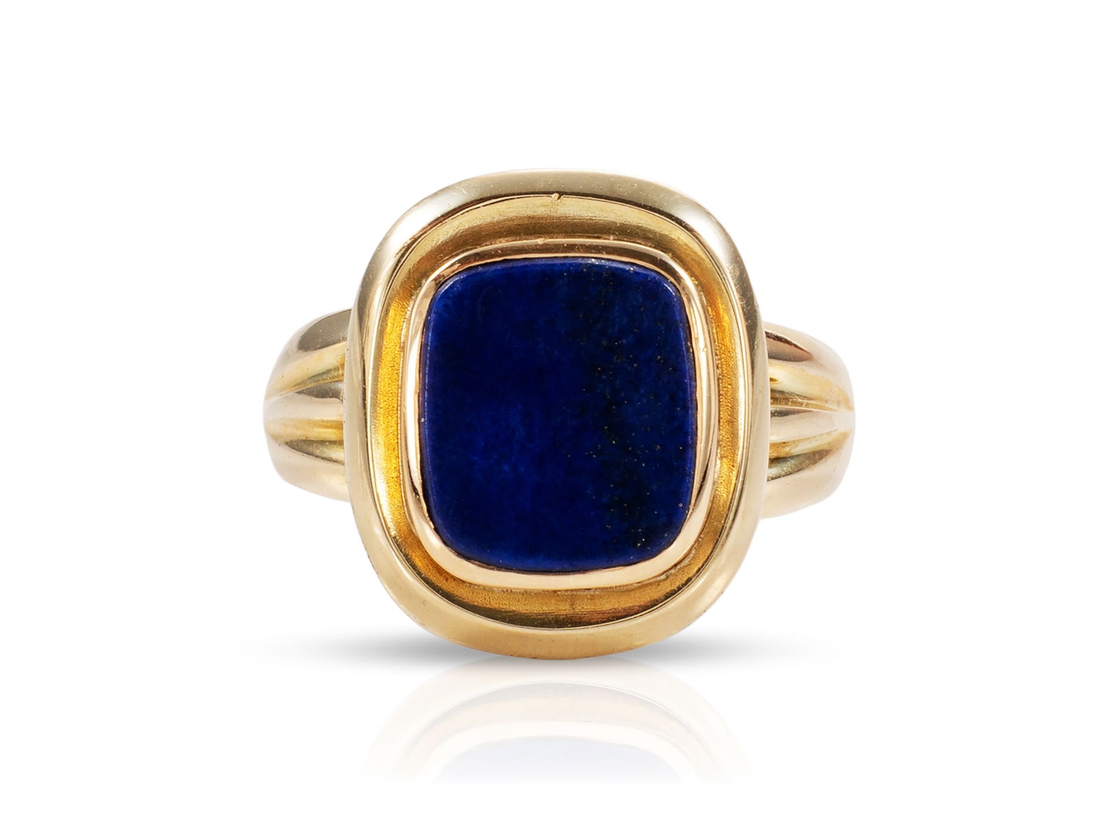 Lapis lazuli ring in 585 yellow gold (1 of 4)