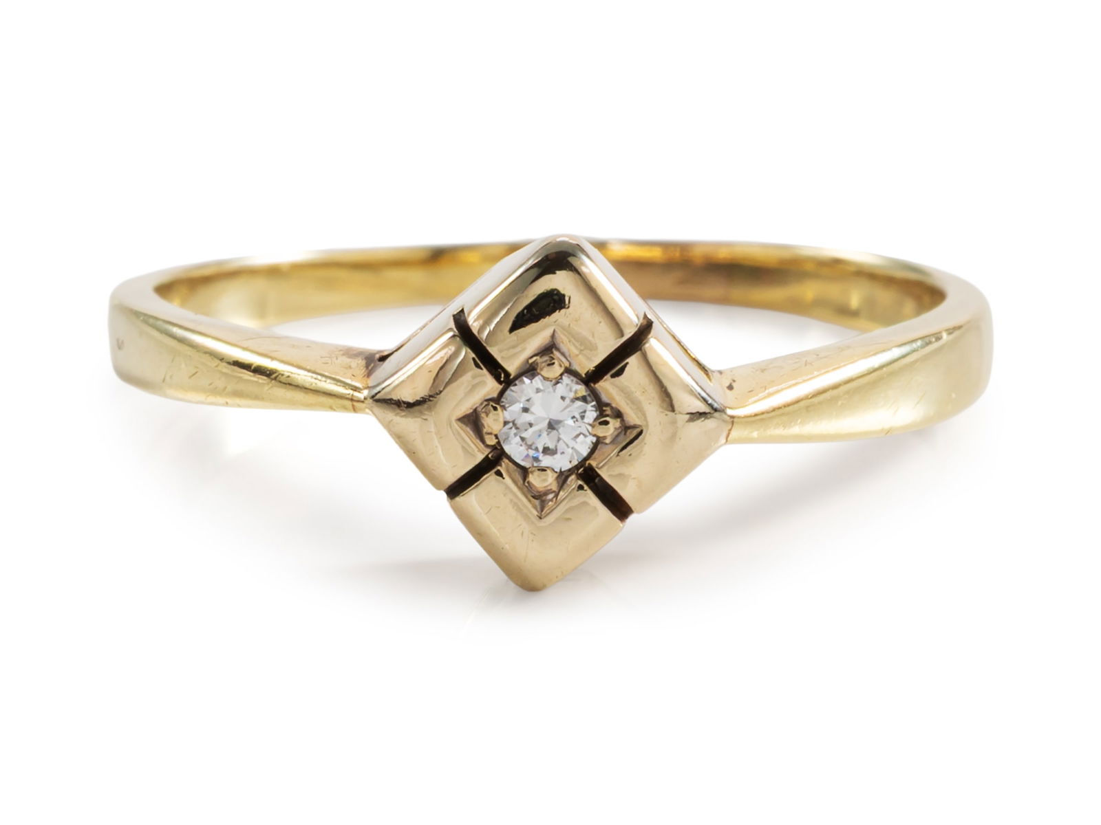 Ring made of 585 yellow gold/white gold with diamond (1 of 4)