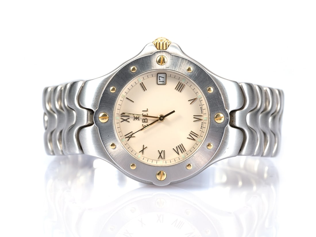 EBEL men's wristwatch Sportwave, steel, 18K yellow gold, reference 6187631 (1 of 4)