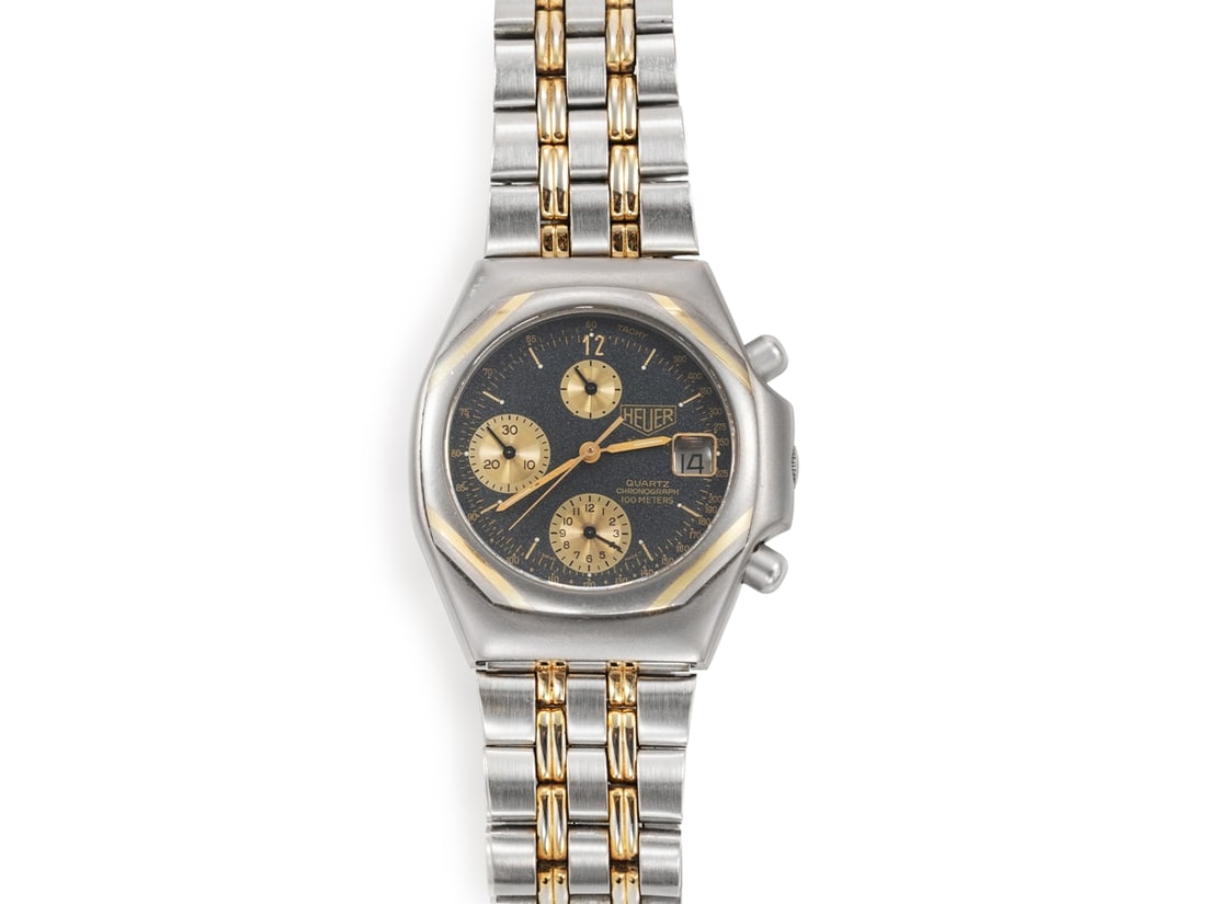 Tag Heuer "Titanium," Chronograph, Titanium and Yellow Gold, circa 1980 (1 of 5)