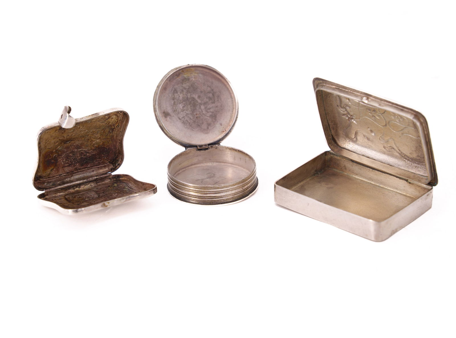 Three fine silver boxes - 6