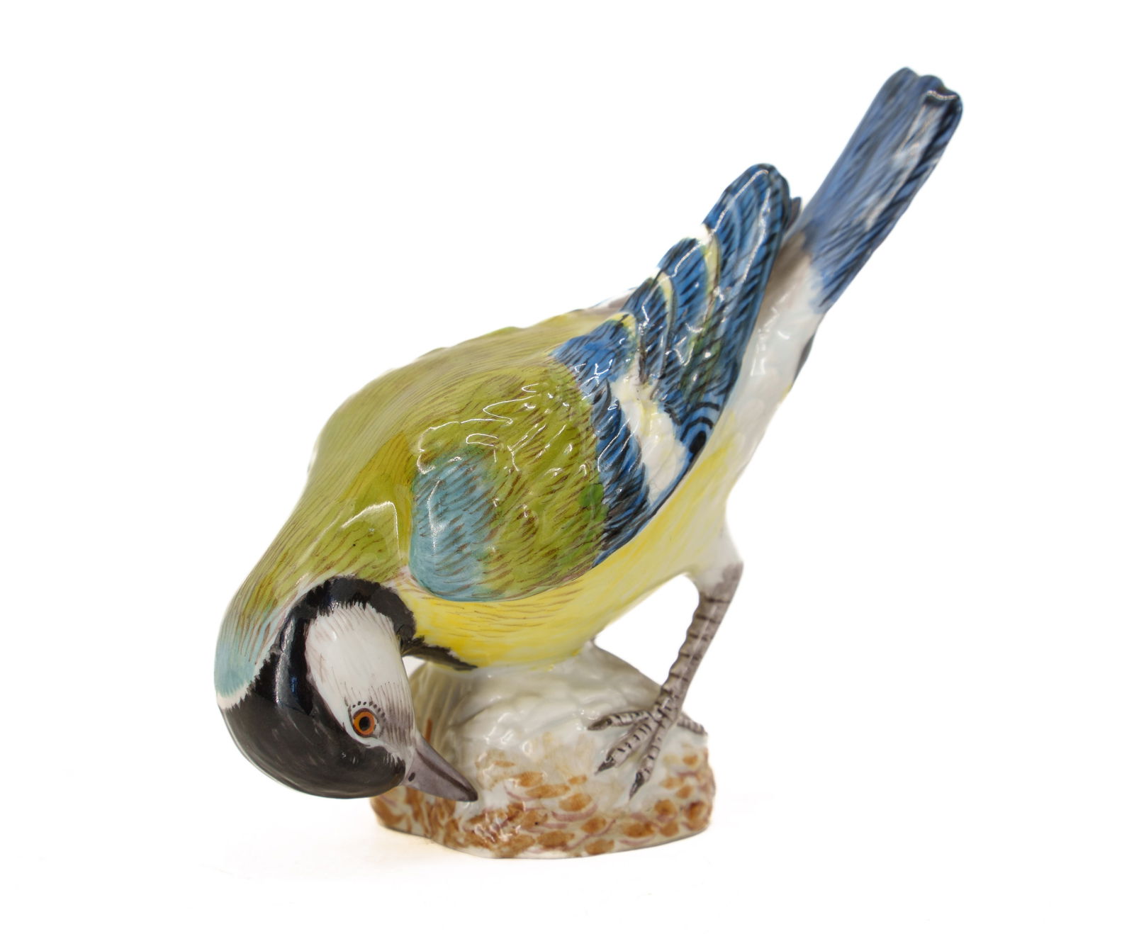 Johann Joachim Kändler (1706-1775), "Tit on Nut", Meissen, after 1934: Johann Joachim Kändler (1706-1775), "Tit on Nut", Meissen, after 1934Porcelain sculpture "Tit on Nut" from the Meissen Manufactory, 1st choice. Design by Johann Joachim (1771), model number: 7712