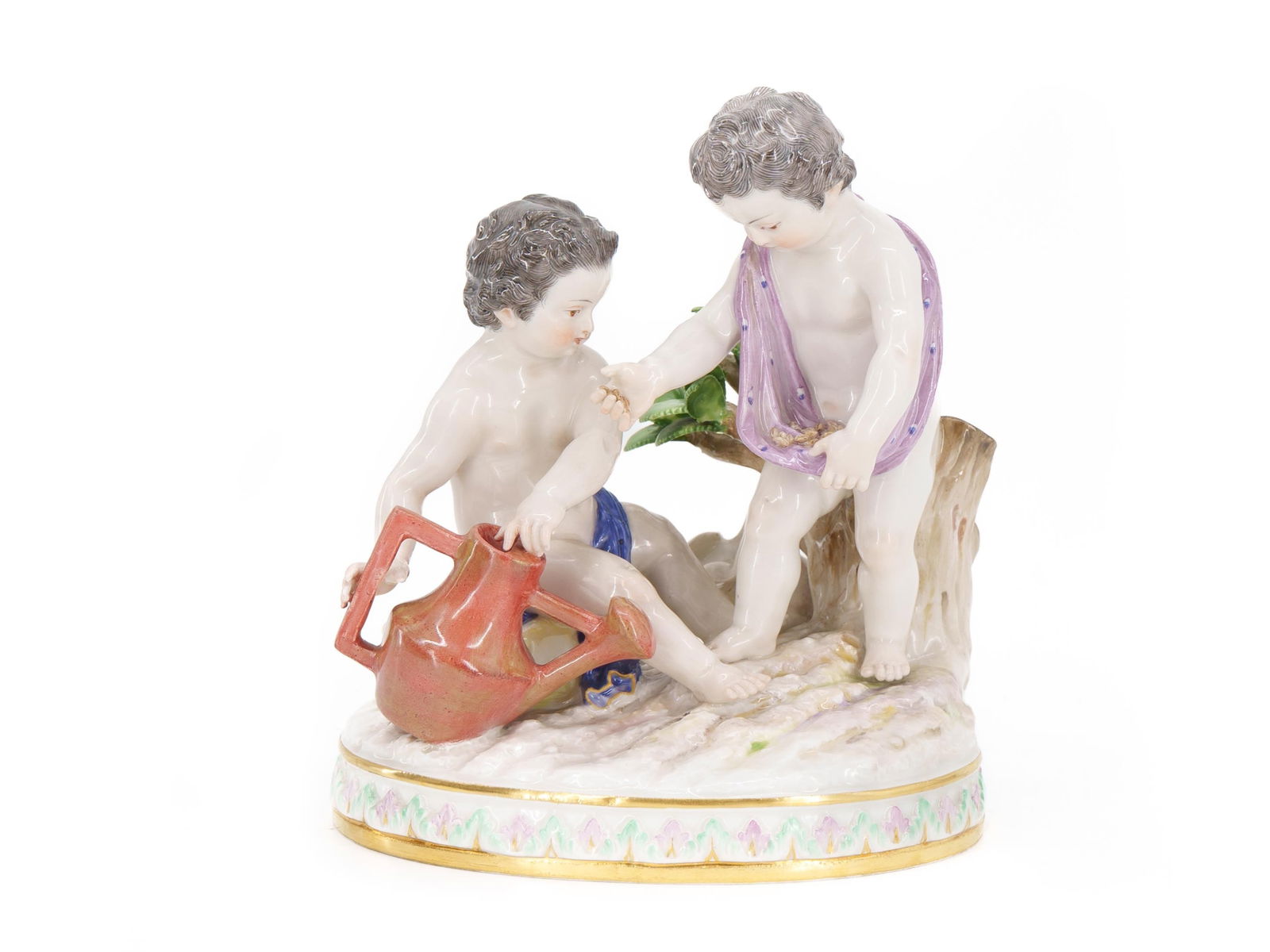 Michel Victor Acier (1736-1799), Meissen figurine group ‘Farming’ (1 of 3)