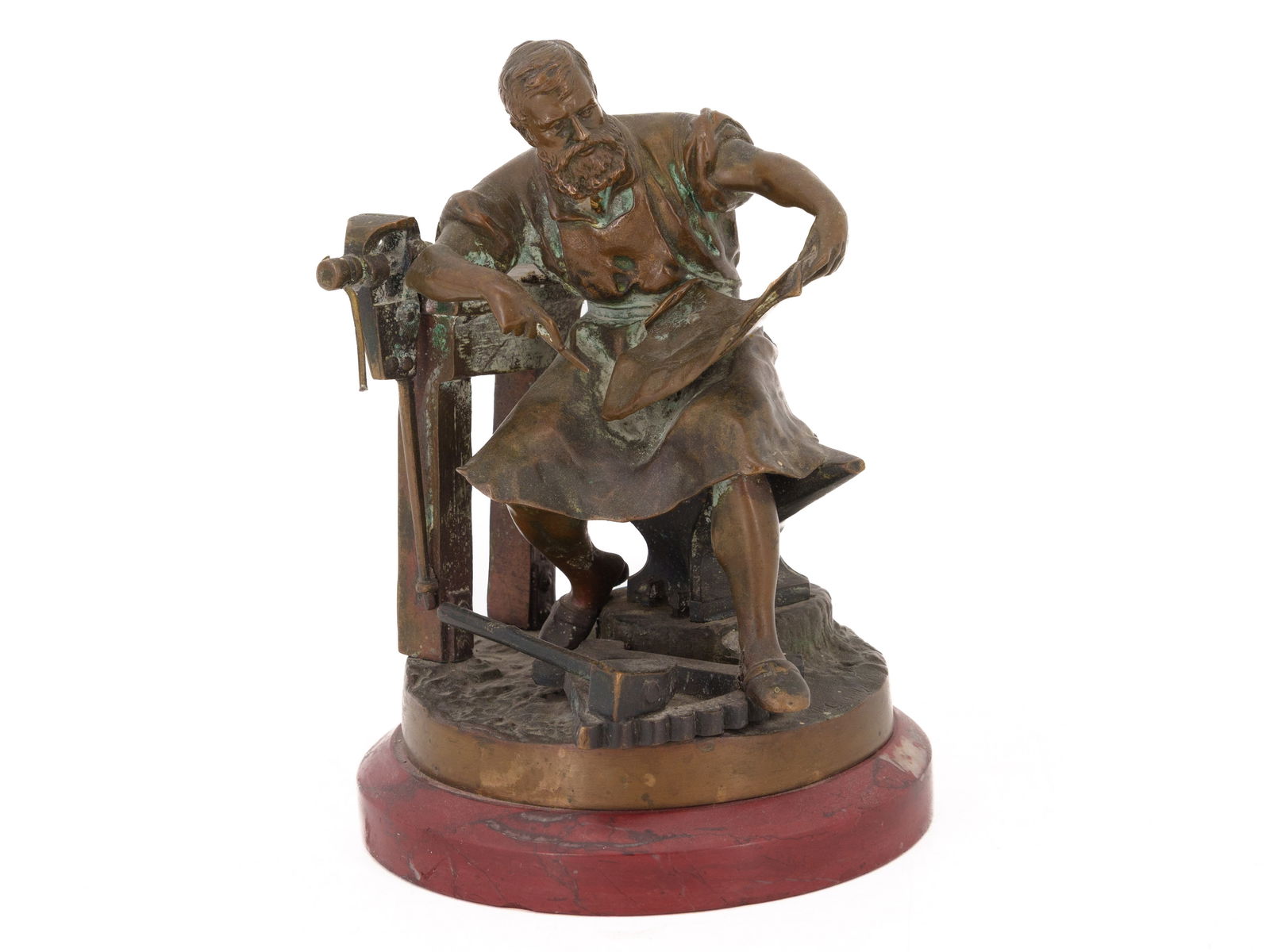 Hans Guradze (1861-1922), bronze sculpture "The Mechanical Engineer," circa 1890 (1 of 4)