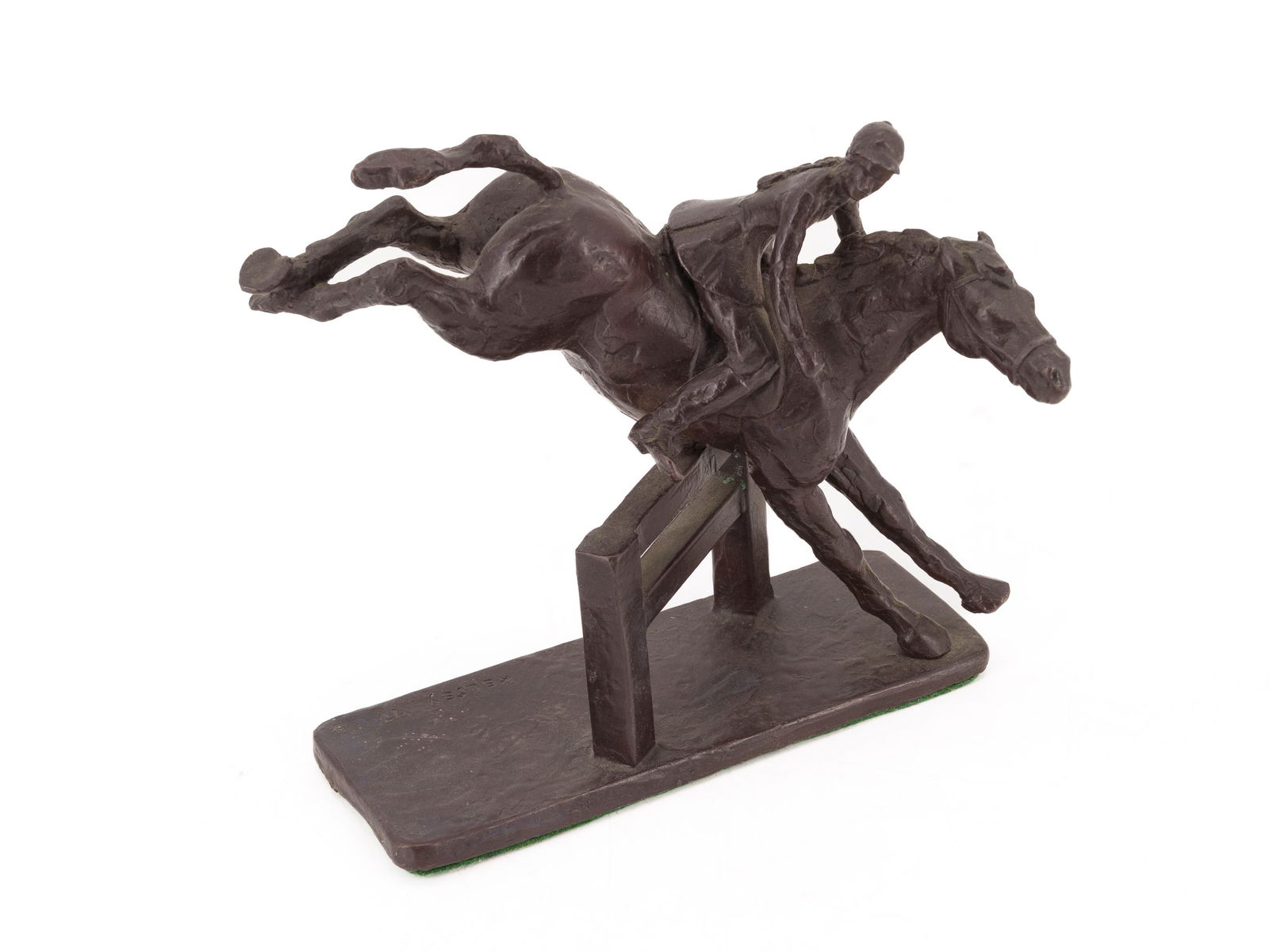 Sterett-Gittings Kelsey (born 1941), bronze sculpture ‘Show Jumper’, Royal Copenhagen, (1 of 4)