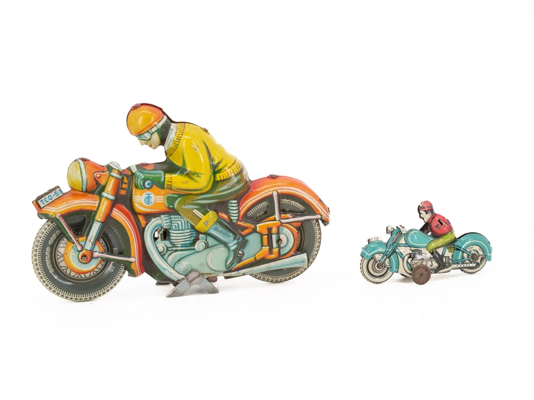 Two tin toy motorcycles, Tippco TC 58 and Fischer GF 213 (1 of 4)