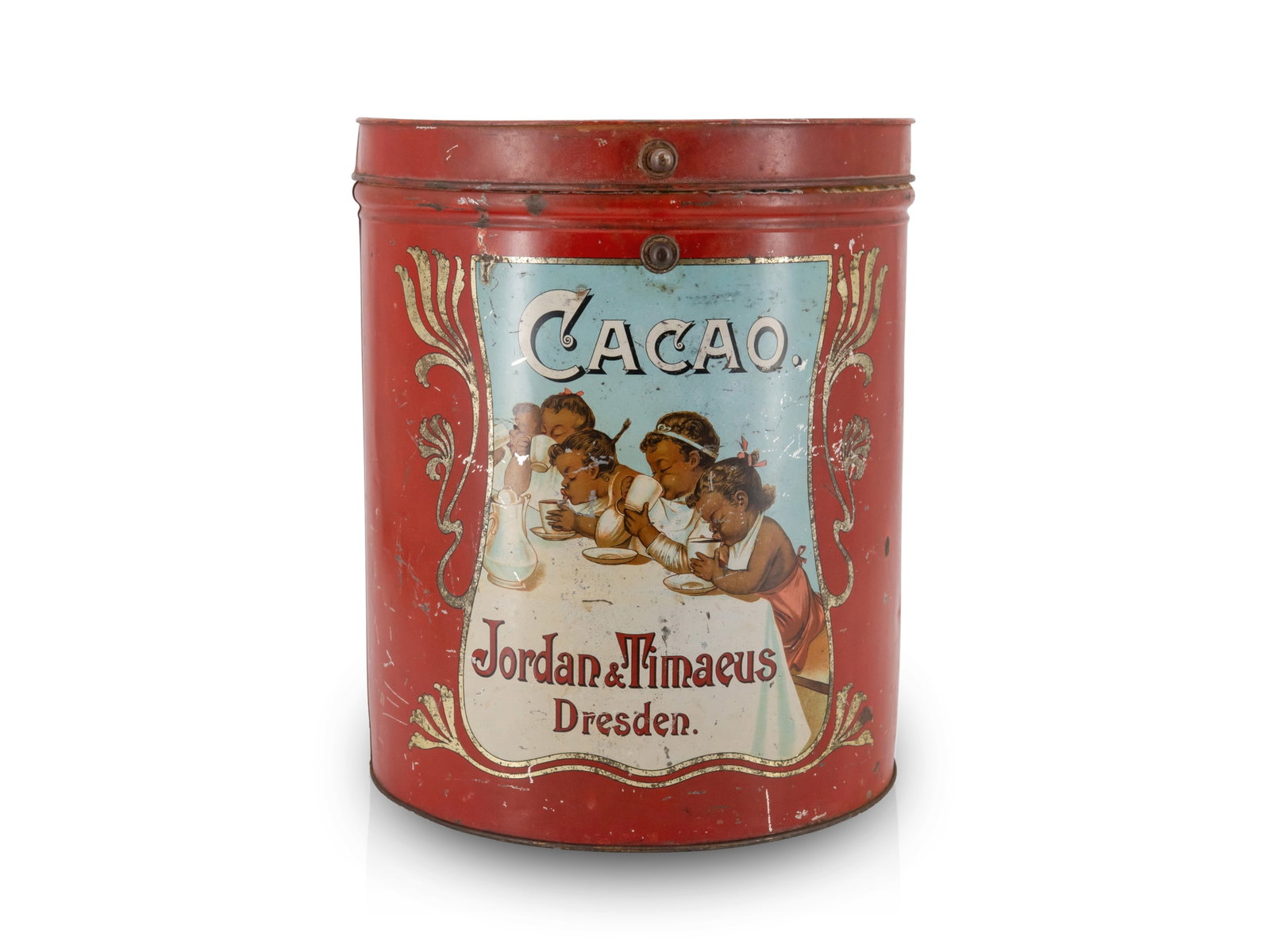 Tin box, Jordan and Timaeus Cacao, Dresden, c. 1910 (2-) (1 of 7)