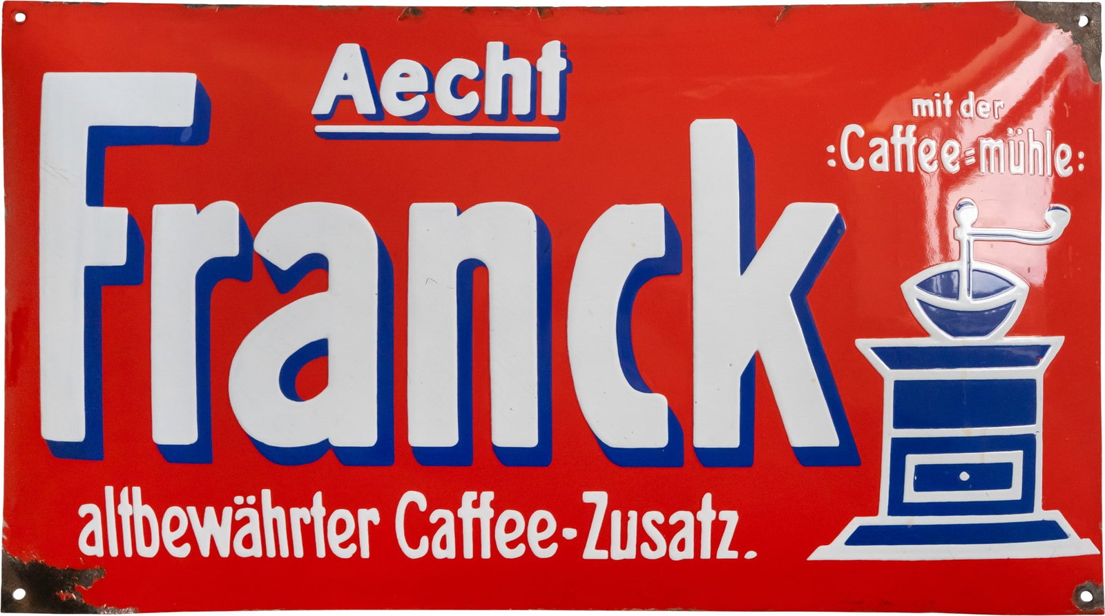 Enamel sign by Aecht Franck, Ludwigsburg, c. 1910 (2+) (1 of 7)