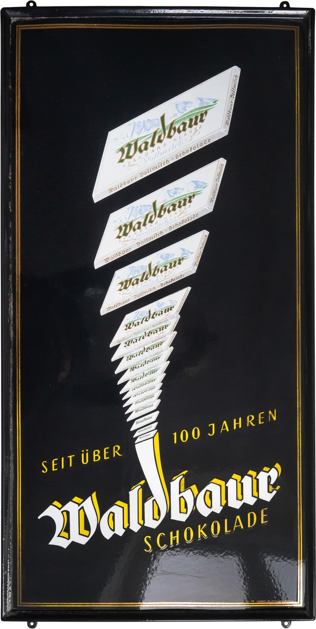 Waldbaur Chocolate Enamel Sign, Stuttgart, circa 1950 (2) (1 of 7)