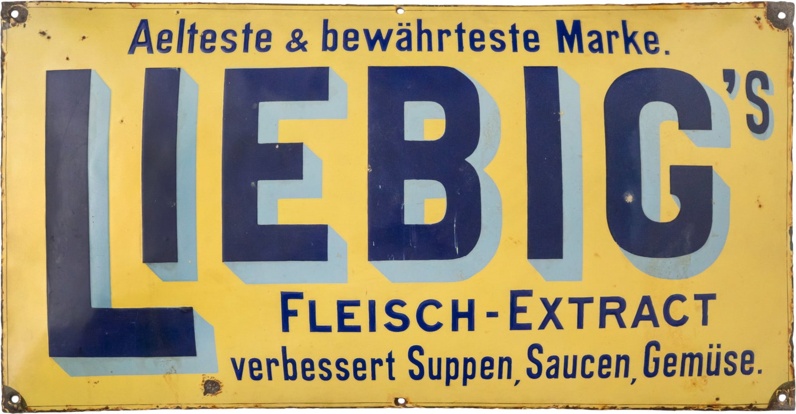 Enamel sign for Liebig’s Meat Extract, Germany, c. 1905 (3+) (1 of 7)