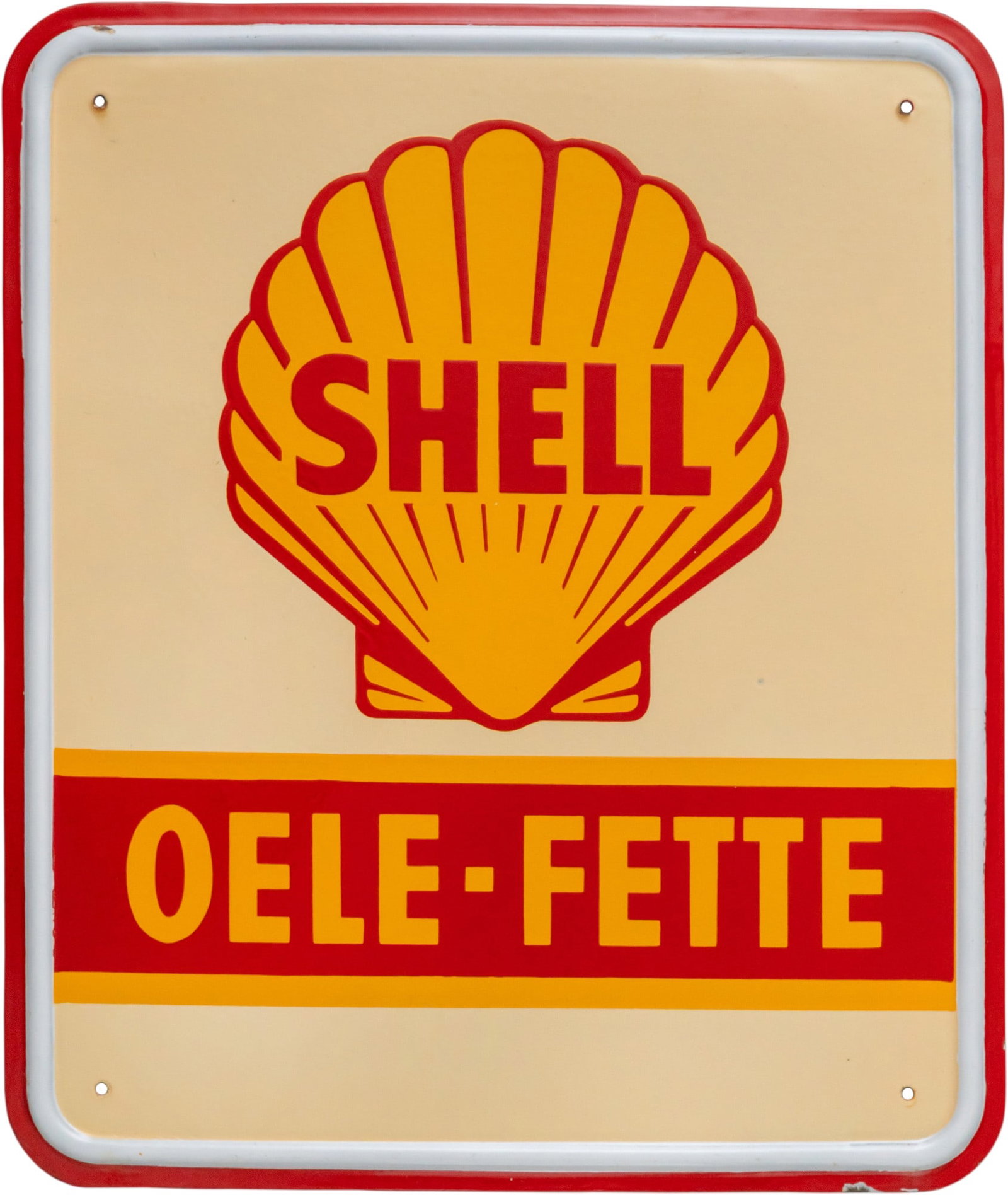 Enamel sign Shell Oils - Greases, dream condition! Circa 1950 (1) (1 of 7)