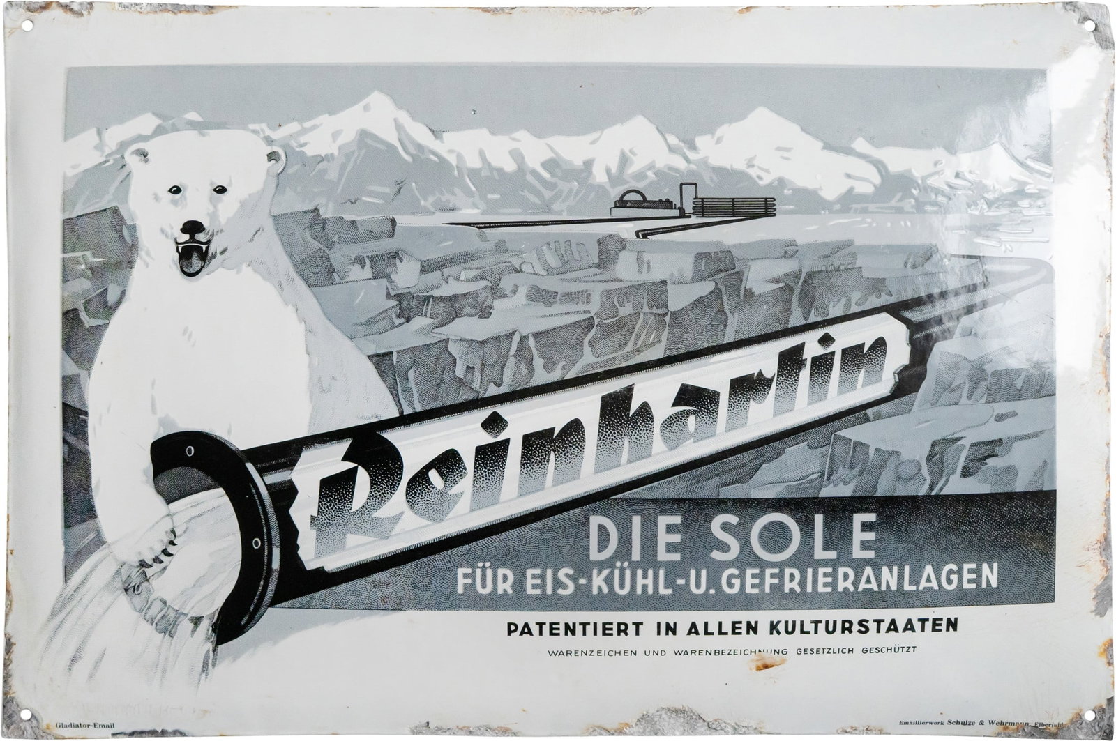 Reinhartin Kühlsole enamel sign, Leipzig, c. 1930 (2+) (1 of 7)