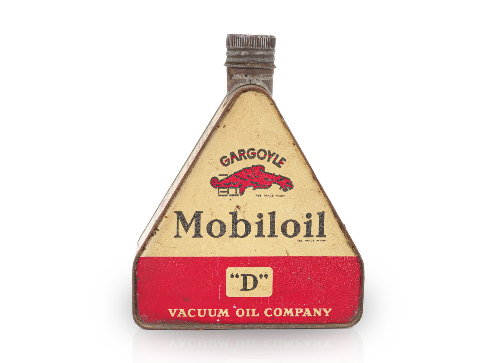 Gargoyle Mobiloil ‘D’ oil can, Austria/Czech Republic, circa 1930 (2) (1 of 5)