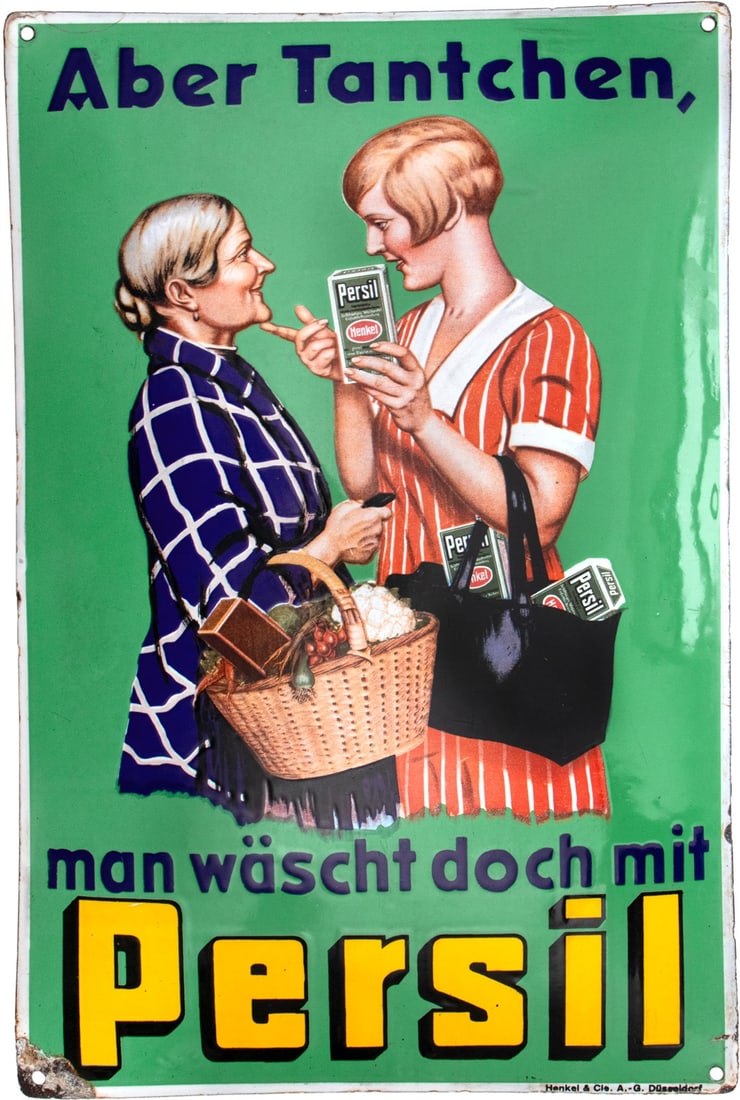 Persil Tantchen enamel sign, Düsseldorf, c. 1920 (2+) (1 of 7)