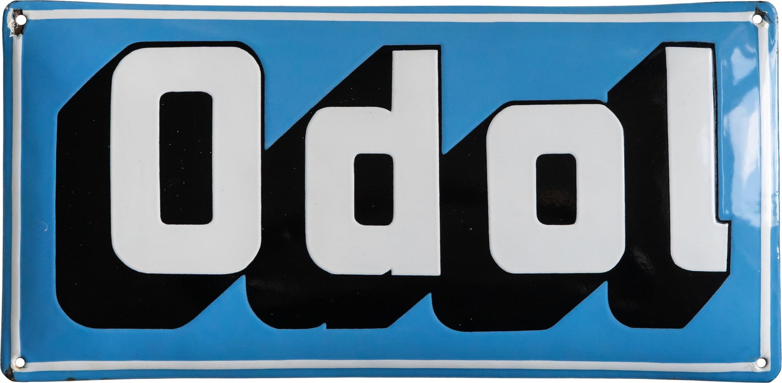 Odol Enamel Sign, in pristine condition, Dresden circa 1920 (1): Odol Enamel Sign, in pristine condition, Dresden circa 1920 (1)Odol enamel sign, convex, with raised, stenciled enamel. Impressive high gloss and vibrant colors, surface virtually scratch-free. Dimens