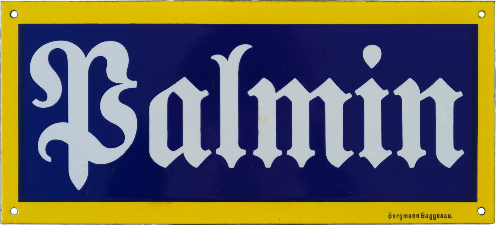 Palmin Enamel Sign, Bergmann Gaggenau, Mint Condition, Mannheim circa 1900 (1++) (1 of 7)