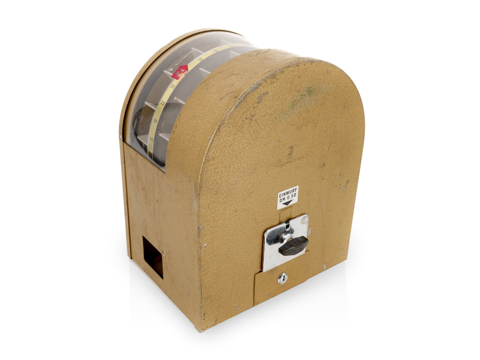 Egg vending machine, curiosity, 50-pfennig machine from around 1960 (1 of 5)