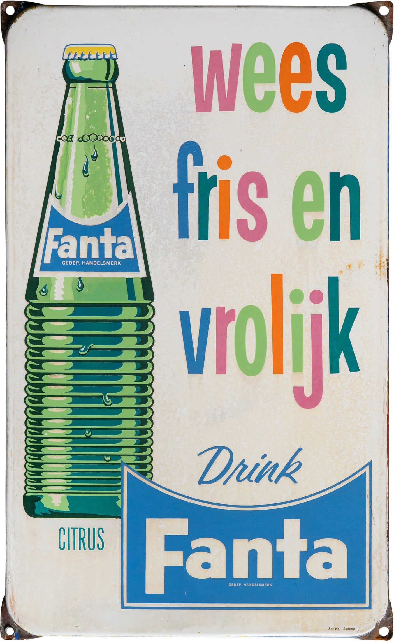 Fanta enamel sign, Netherlands, c. 1960 (2-) (1 of 7)
