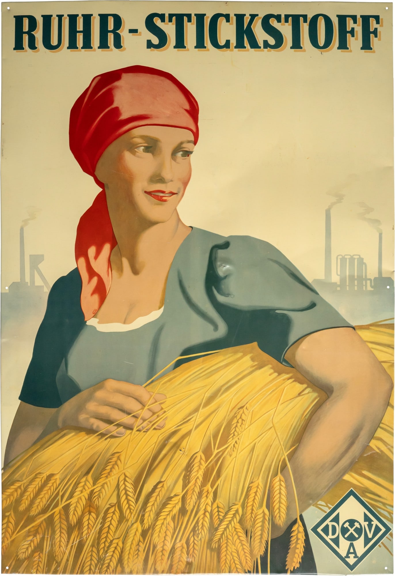 Tin sign Ruhr-Nitrogen, Germany circa 1930 (1-) (1 of 7)