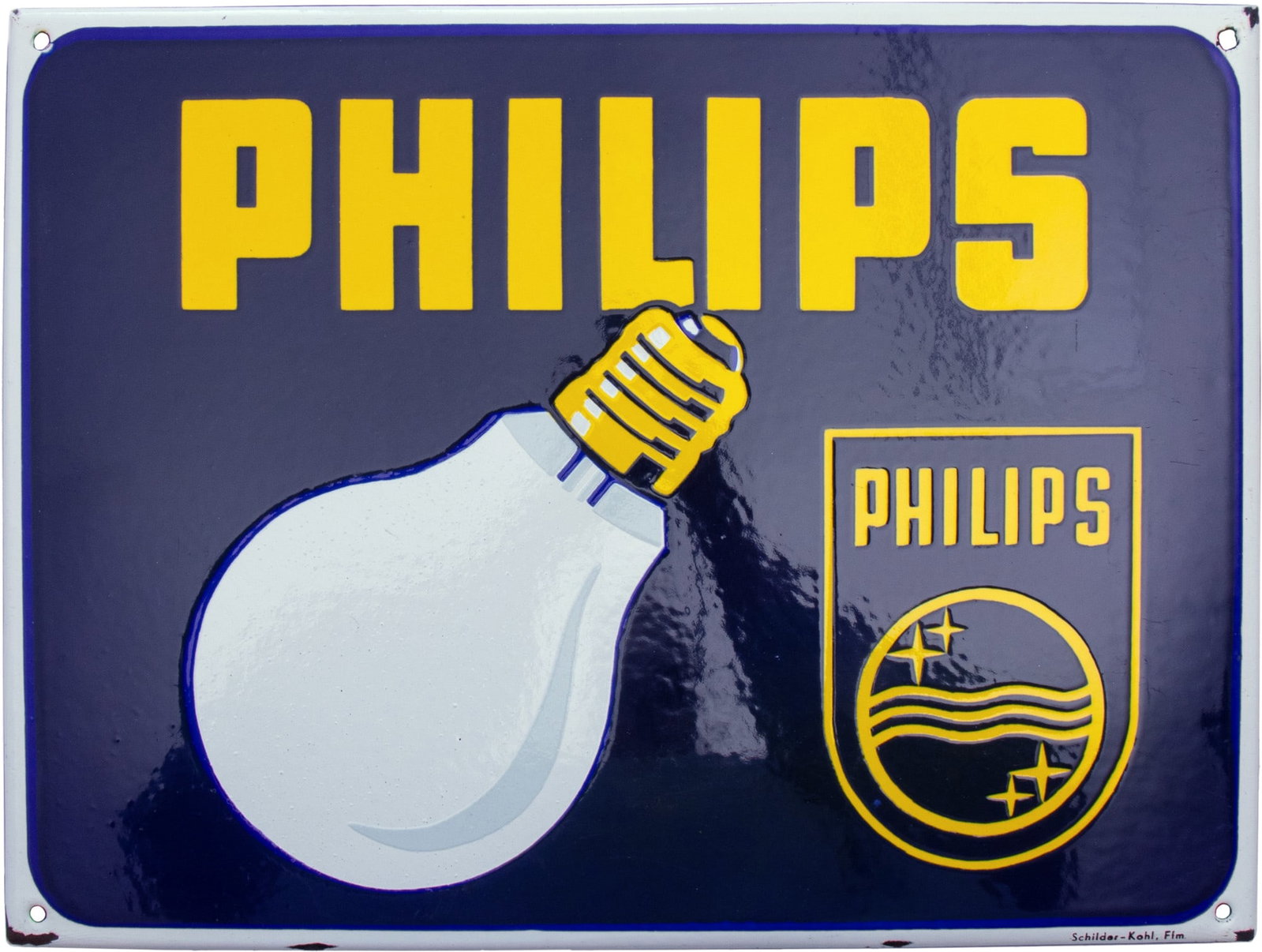 Enamel sign for Philips light bulbs, Germany circa 1950 (1) (1 of 7)