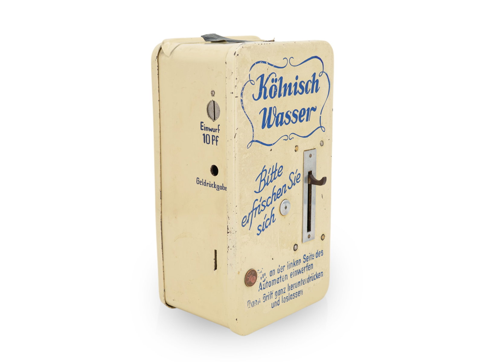 Cologne Perfume Vending Machine with Coin Insert, Cologne circa 1950 (2) (1 of 5)